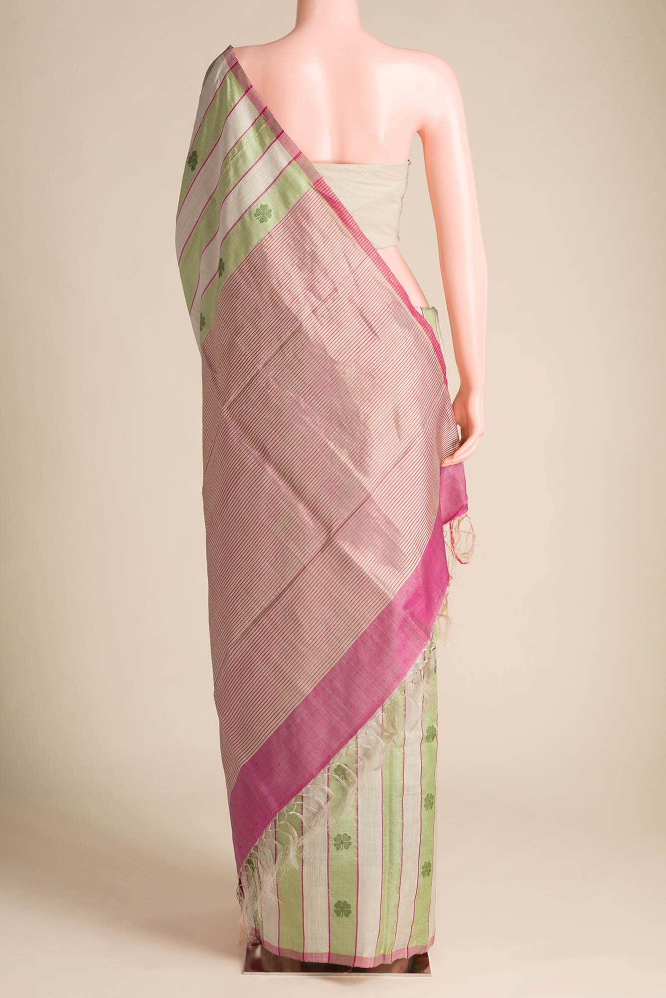 Luck 'n Love-Multi Bhagalpuri Tussar Silk Saree - Image 4