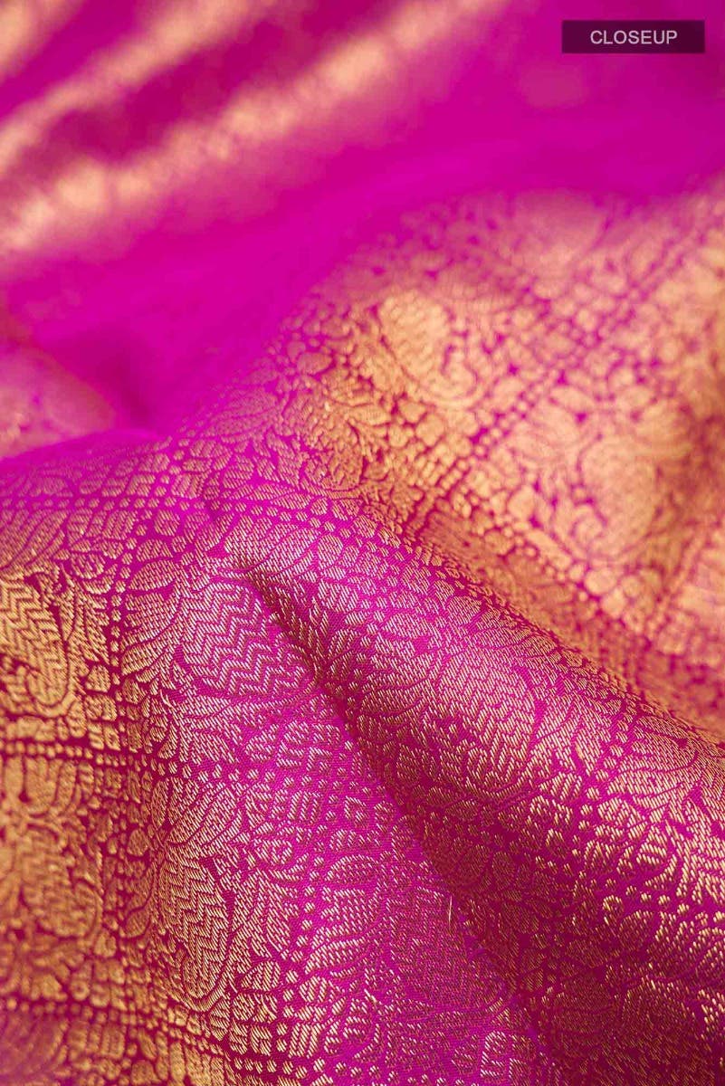 Maangai-Rani Pink Kanchipuram Silk Saree - Image 7
