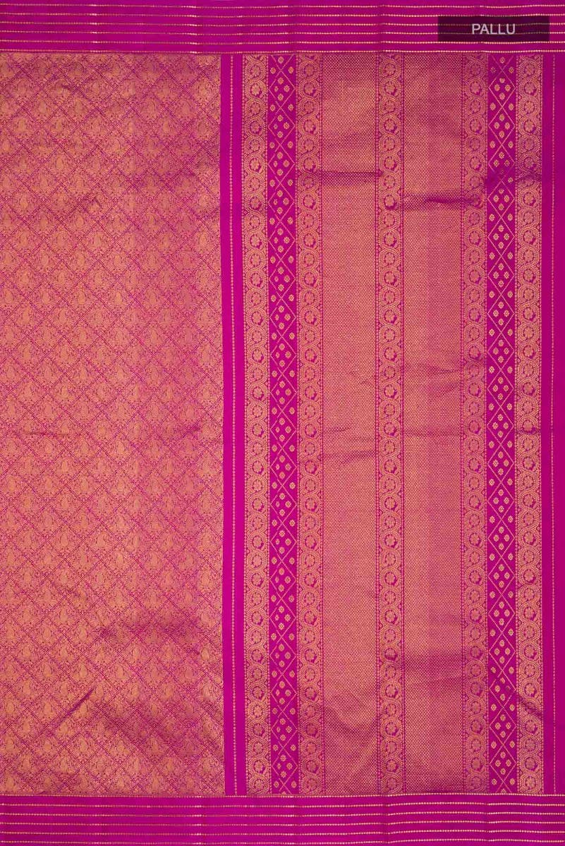 Maangai-Rani Pink Kanchipuram Silk Saree - Image 8