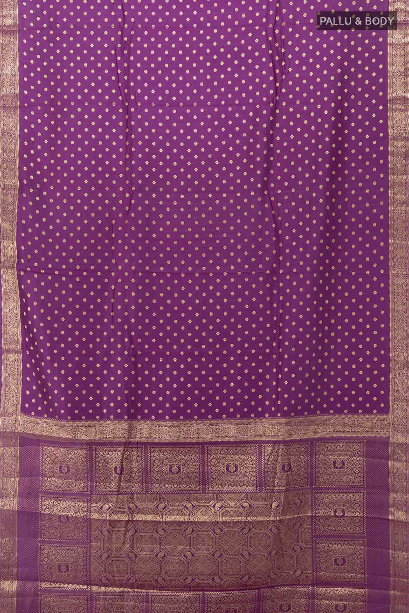 Purple Banarasi Raw Silk Saree - Image 5