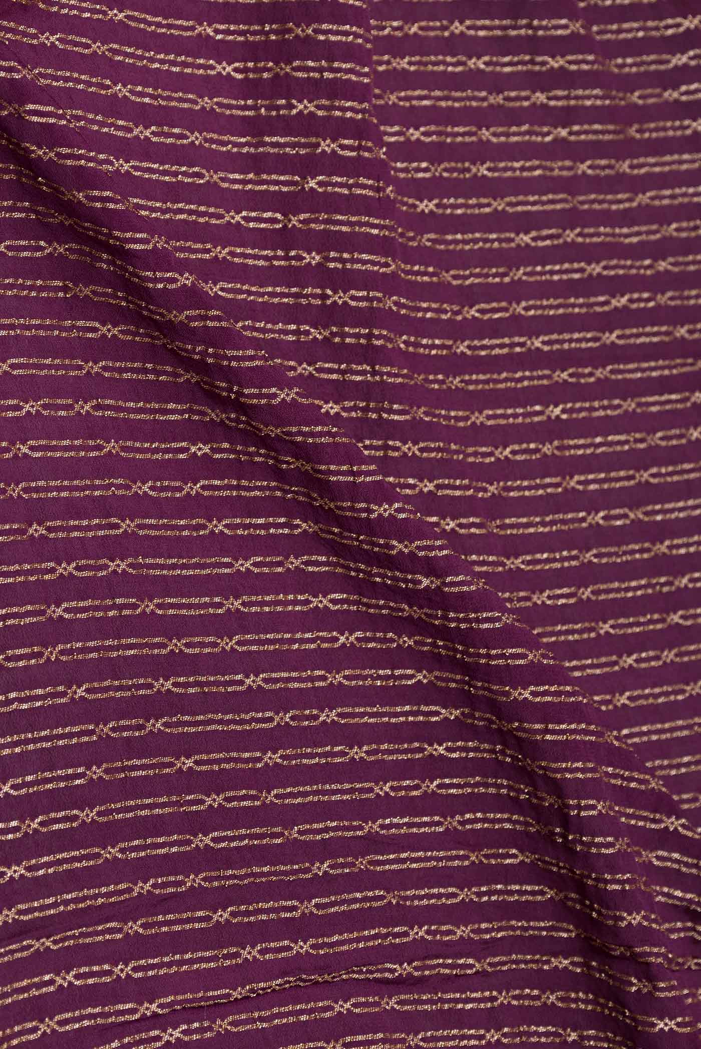 Purple Banarasi Georgette Saree - Image 2