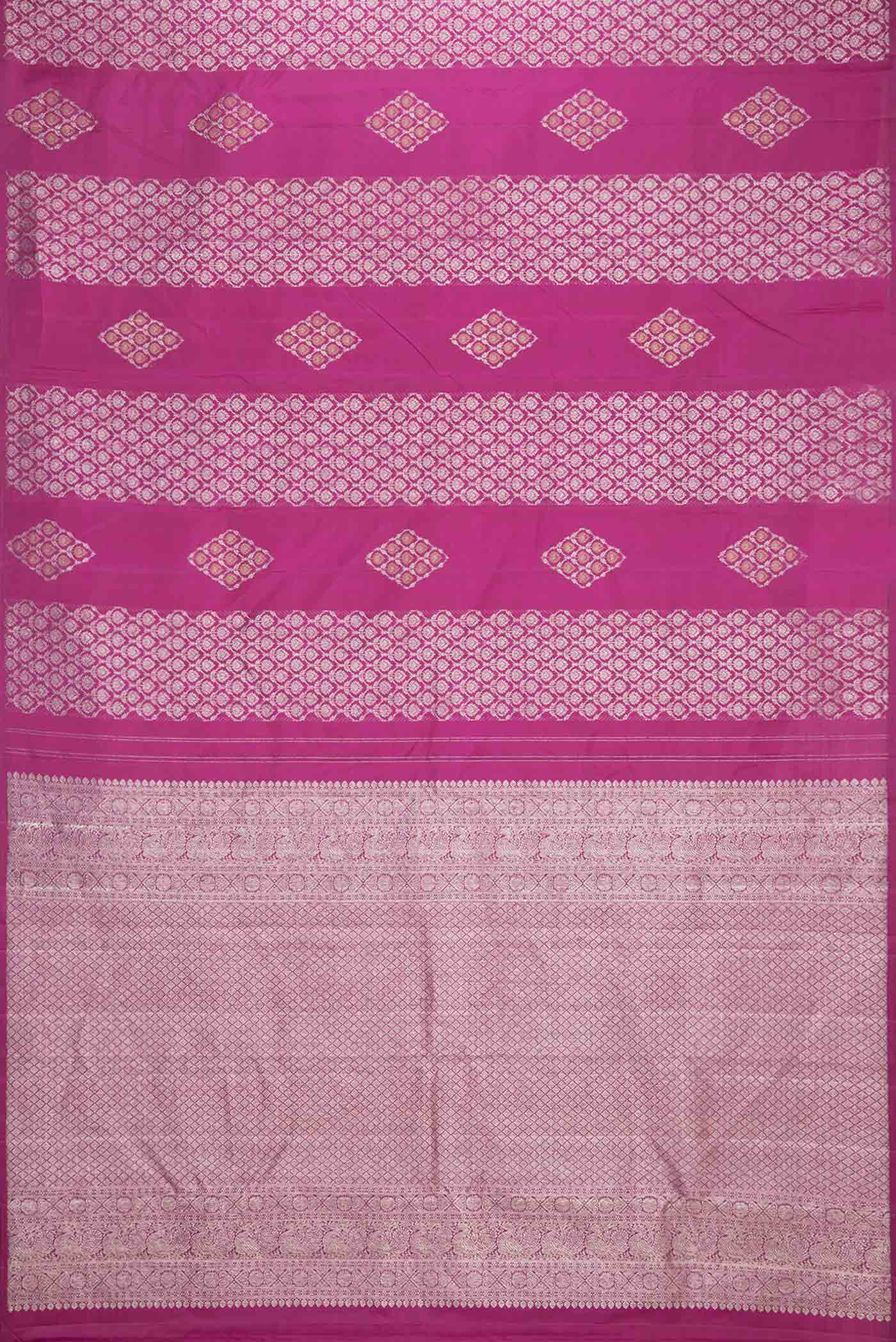 Magenta Dual Tone Kanjivaram Saree - Image 6
