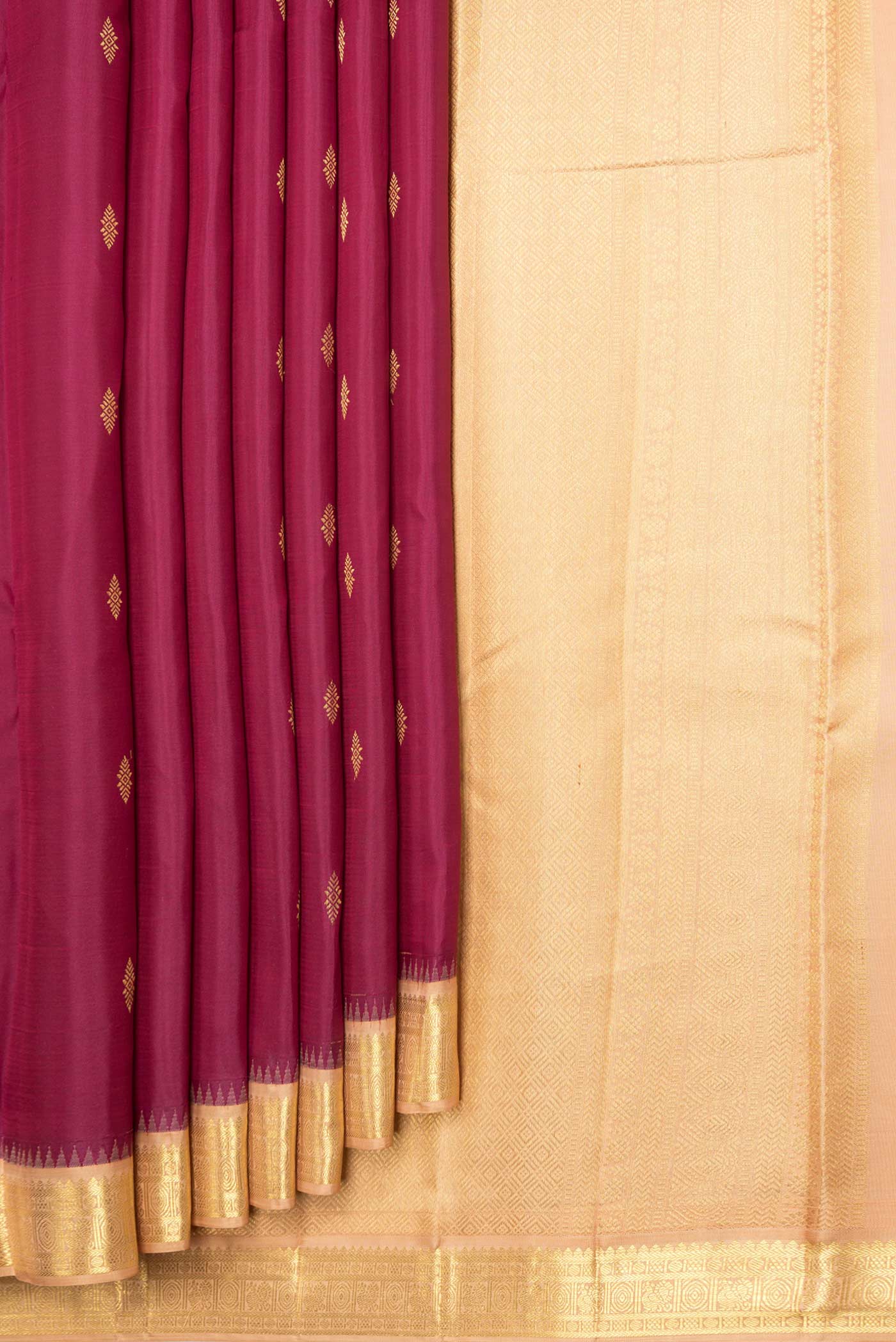 Magenta Dual Tone Kanjivaram Saree - Image 4