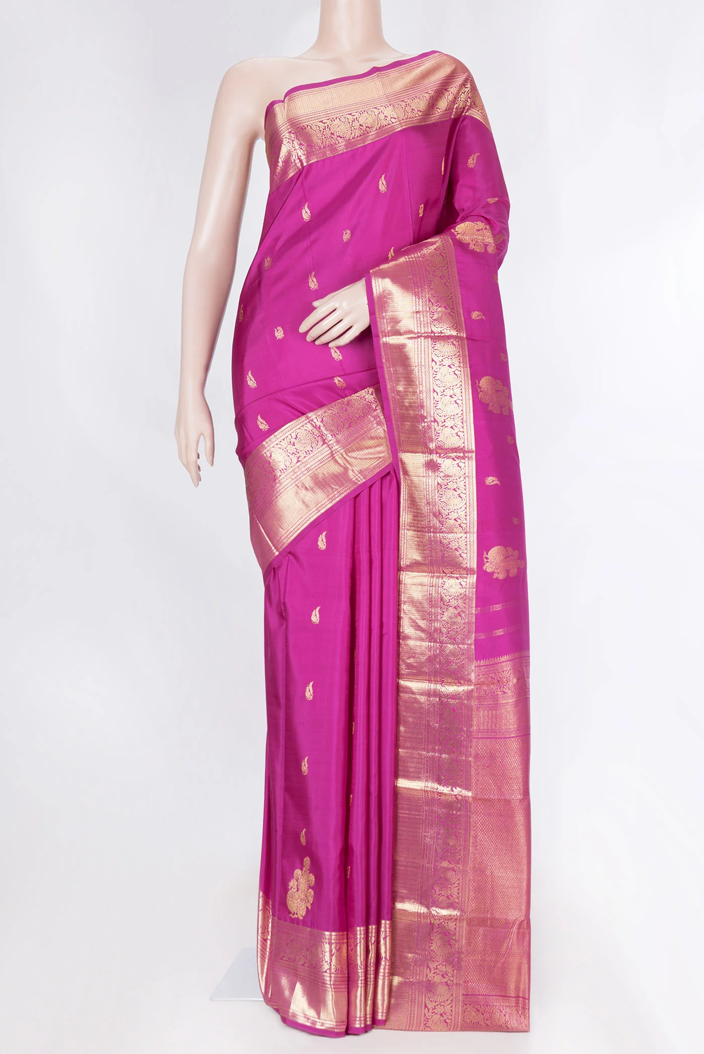 Magenta Dual Tone Kanchipuram Saree