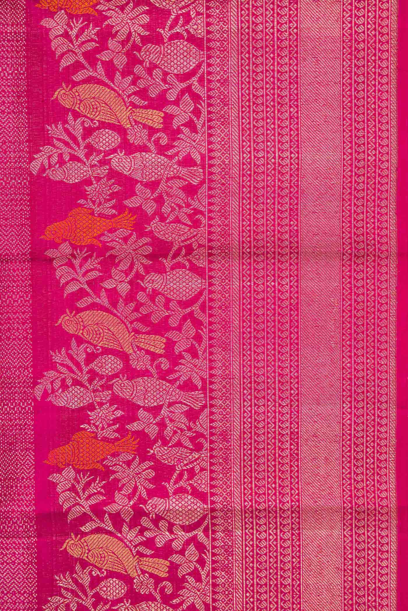 Magenta Dual Tone Kanchipuram Saree - Image 3