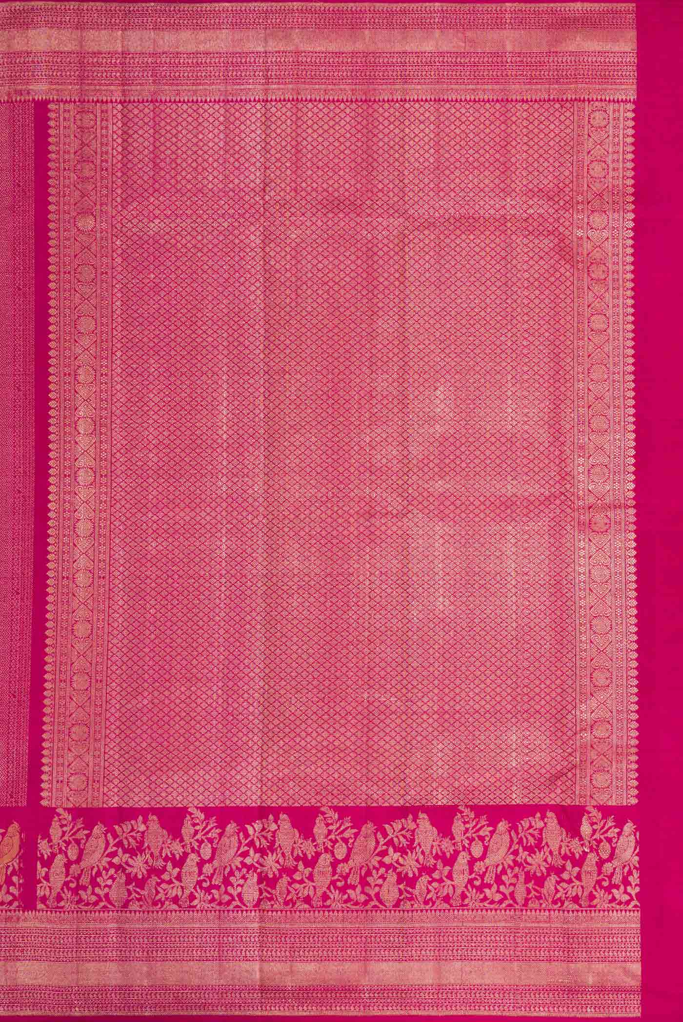 Magenta Dual Tone Kanchipuram Saree - Image 7