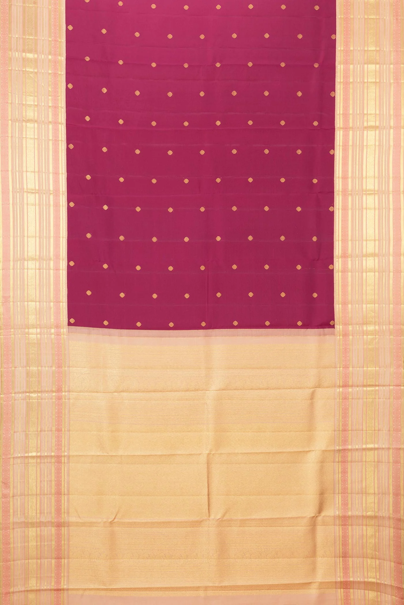 Magenta Dual Tone Kanjivaram Saree - Image 6