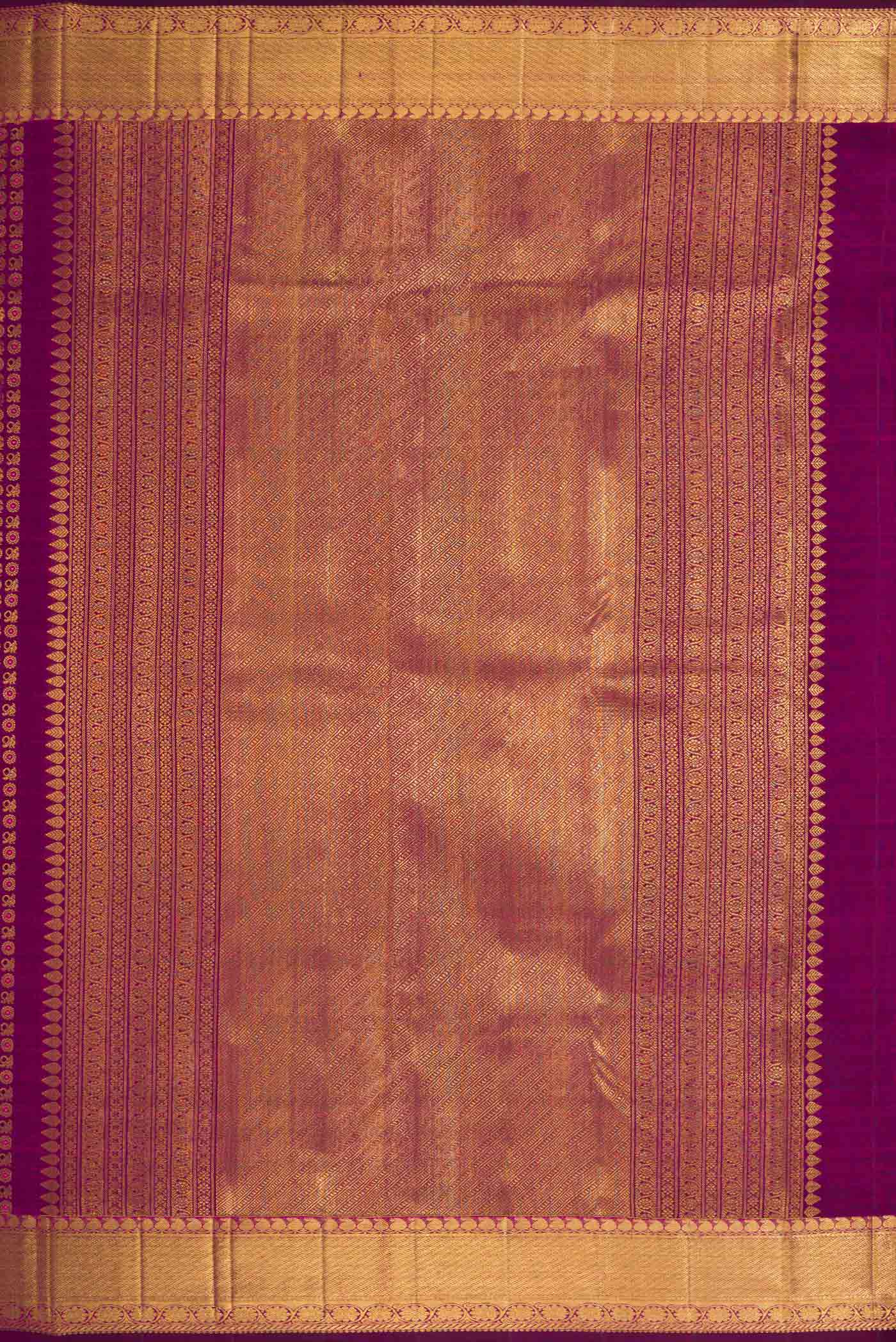 Purple Kanchipuram Silk Saree - Image 7