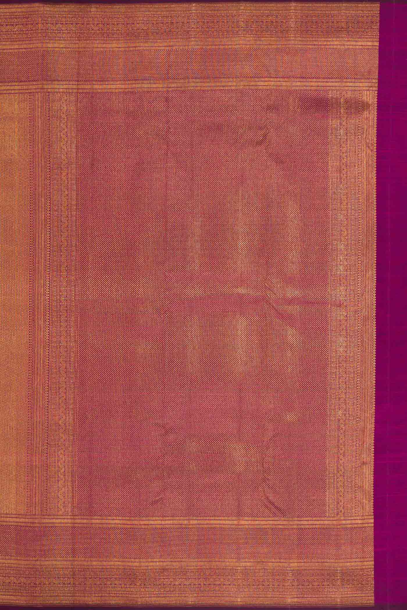 Magenta Dual Tone Kanchipuram Silk Saree - Image 7