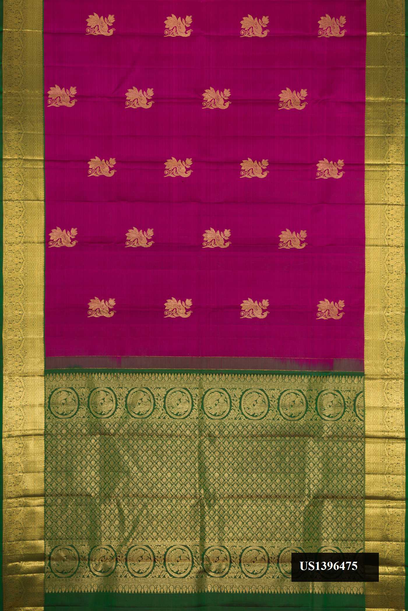 Magenta Dual Tone Kanchipuram Silk Saree