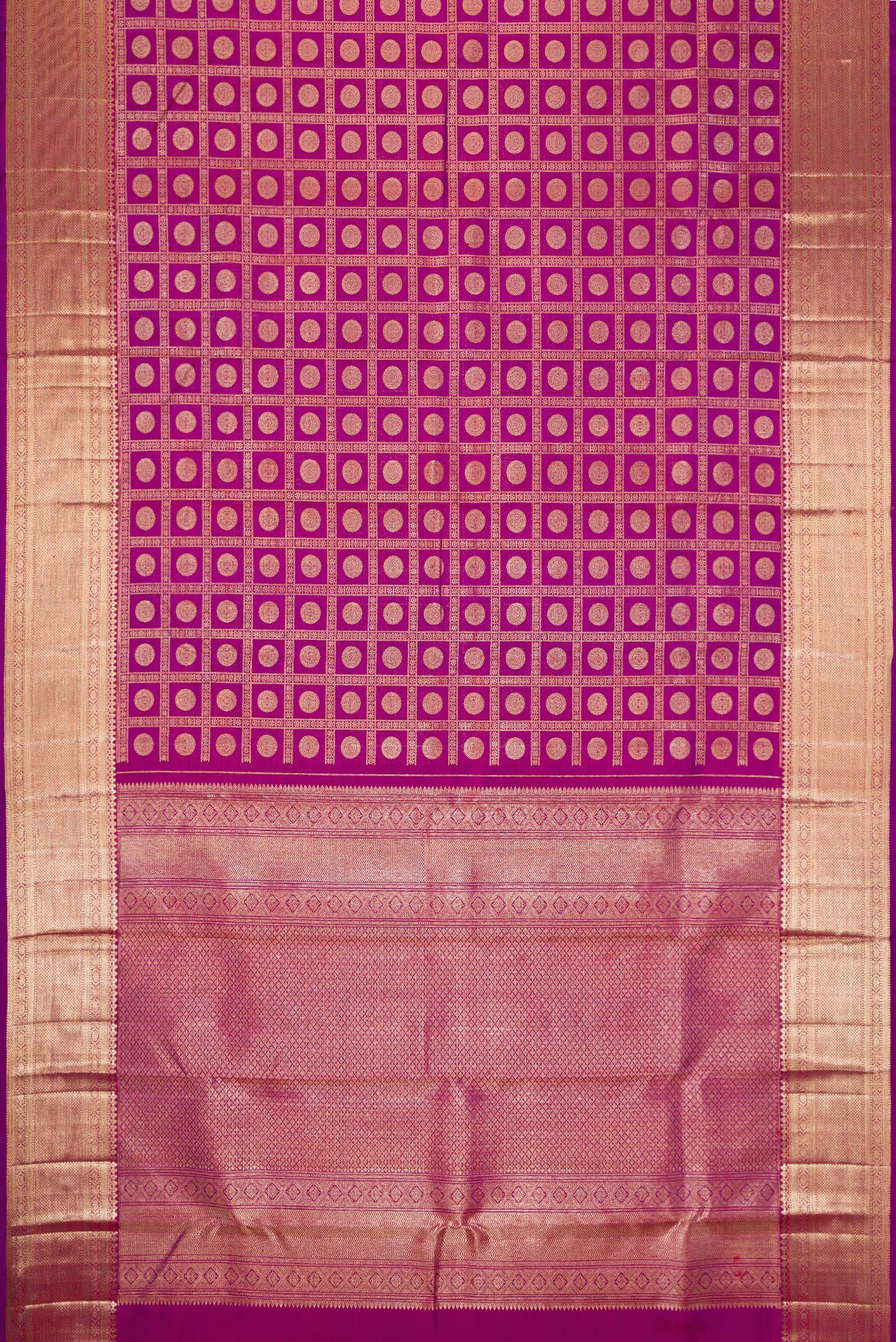 Magenta Kanchipuram Silk Saree - Image 6