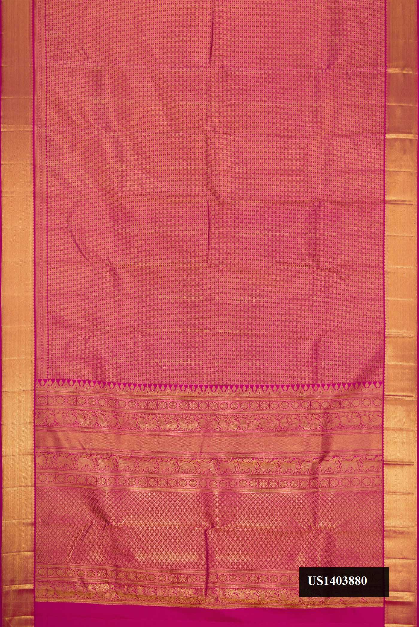Magenta Dual Tone Kanchipuram Silk Saree