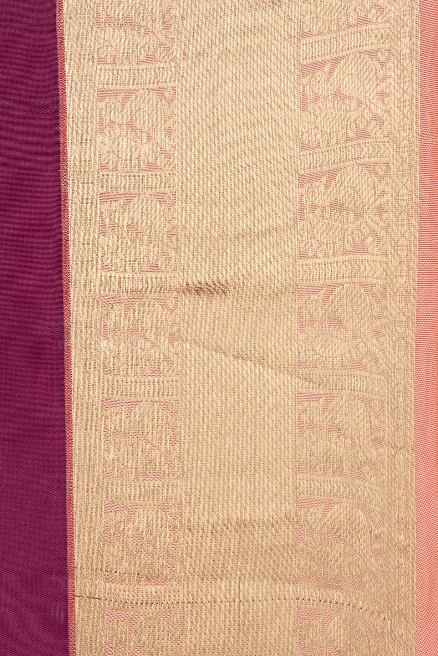 Magenta Kanchipuram Silk Saree - Image 3