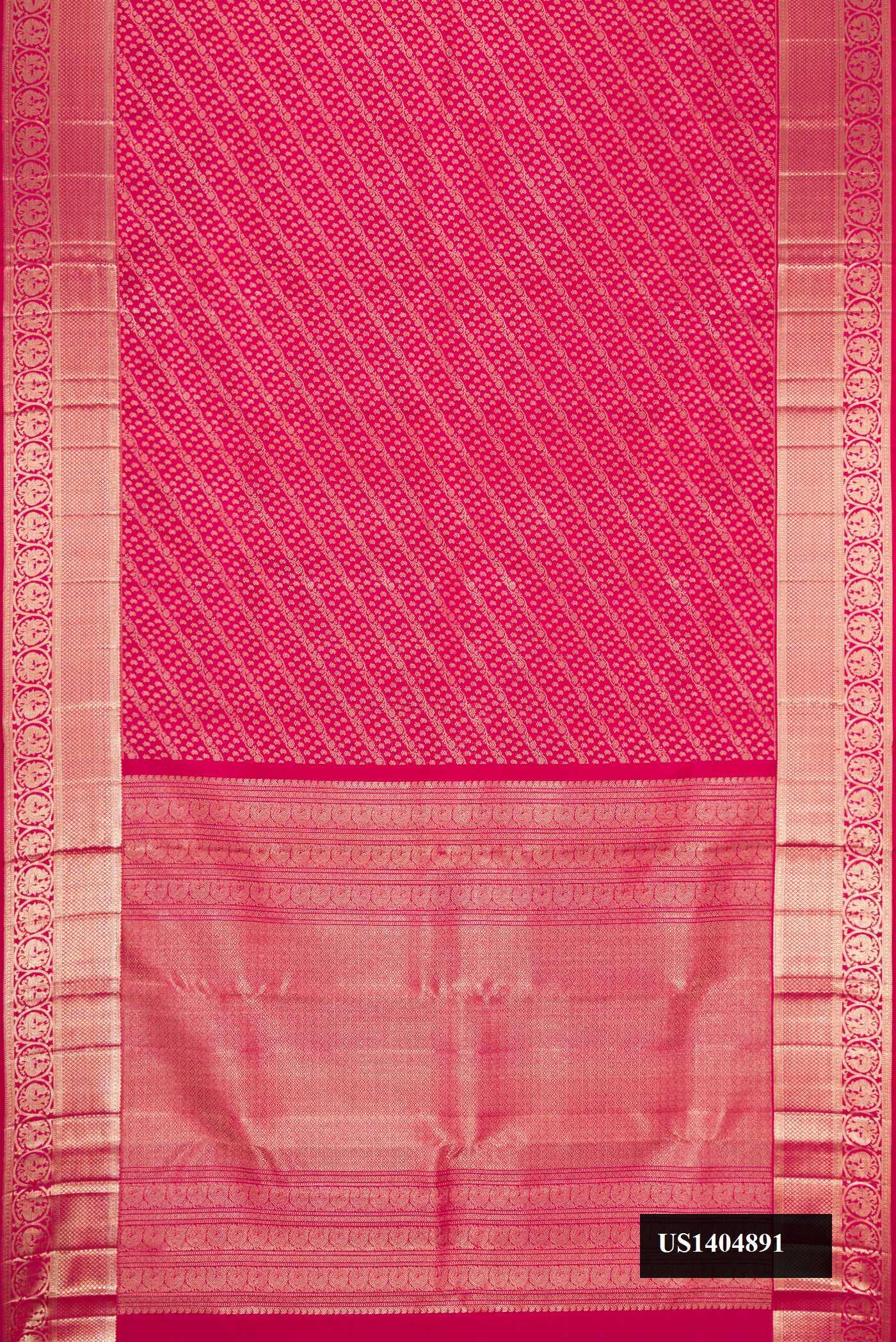 Magenta Dual Tone Kanchipuram Silk Saree