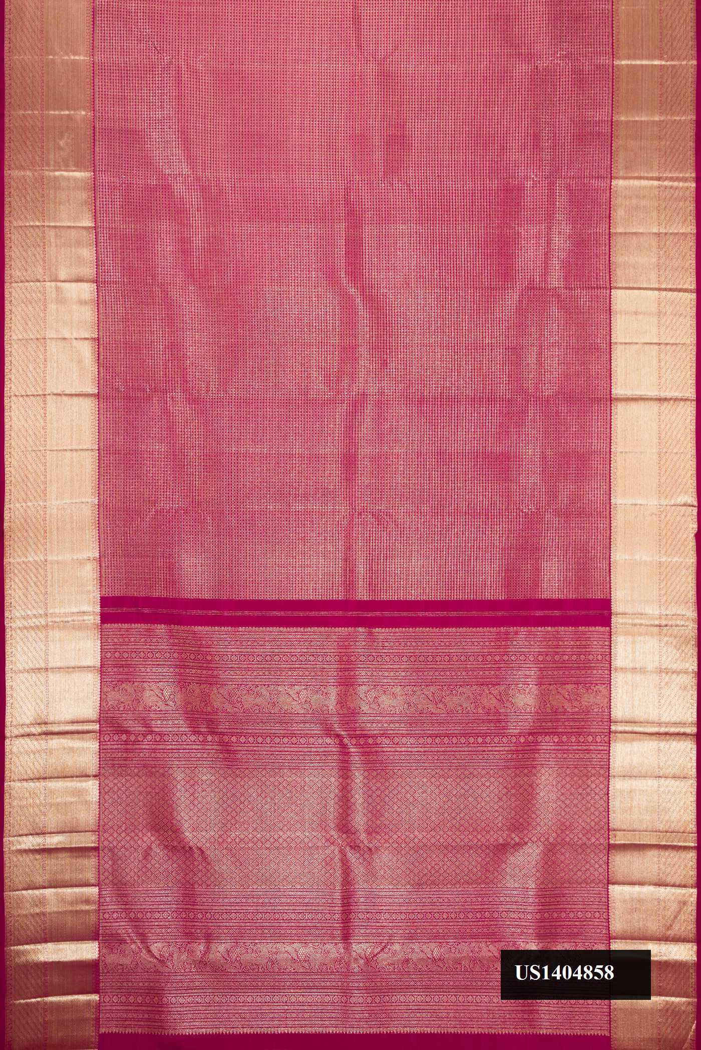 Magenta Dual Tone Kanchipuram Silk Saree