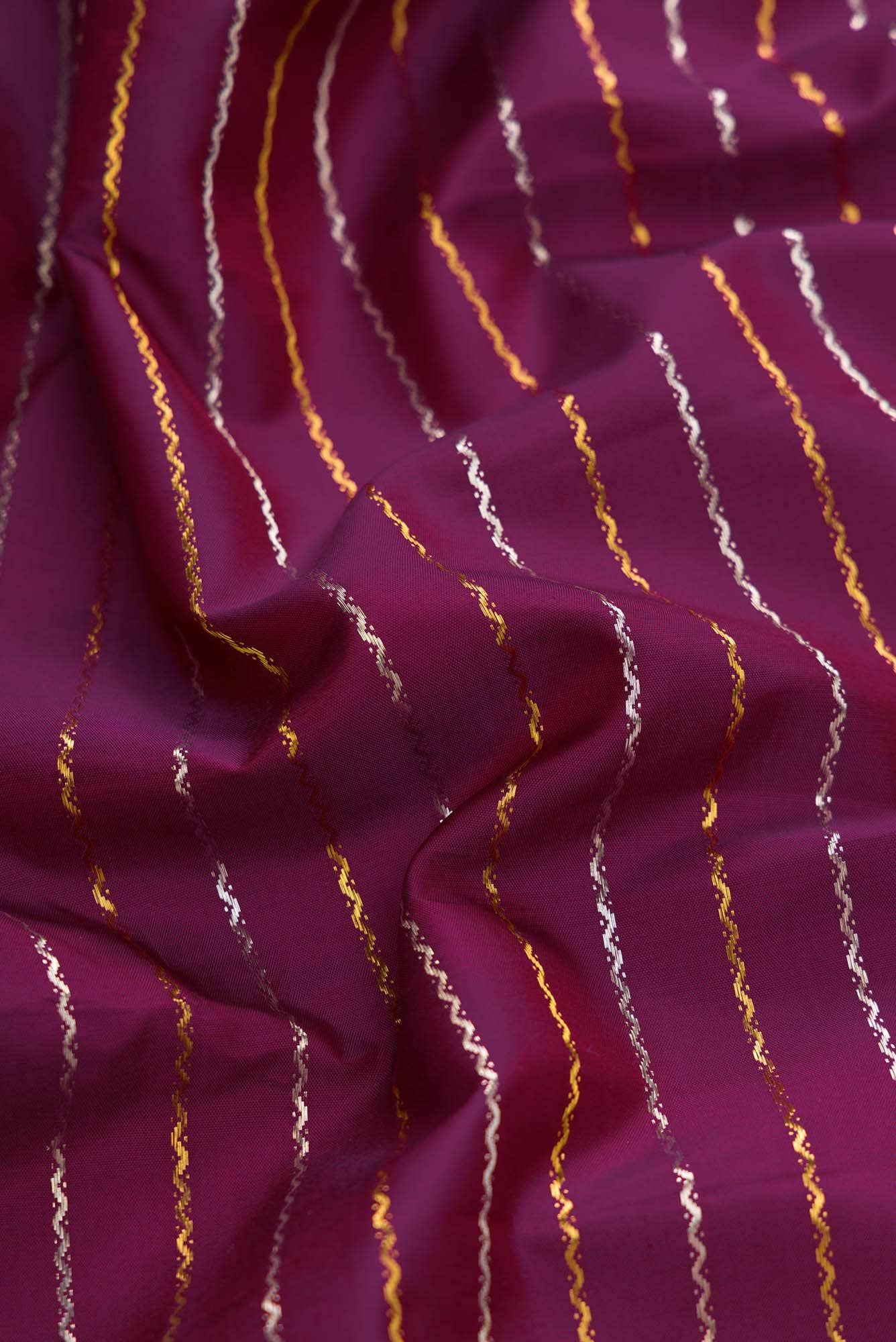 Purple Kanchipuram Silk Saree - Image 3