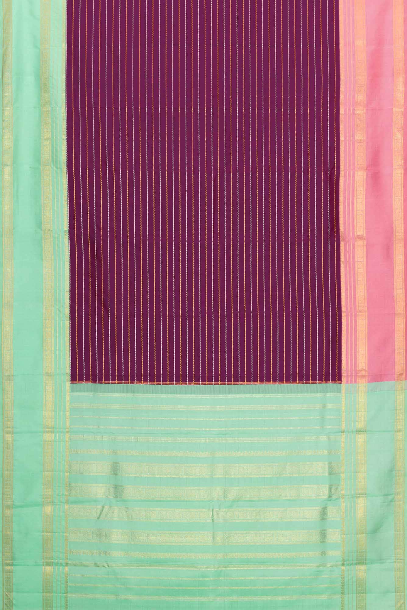 Purple Kanchipuram Silk Saree - Image 4