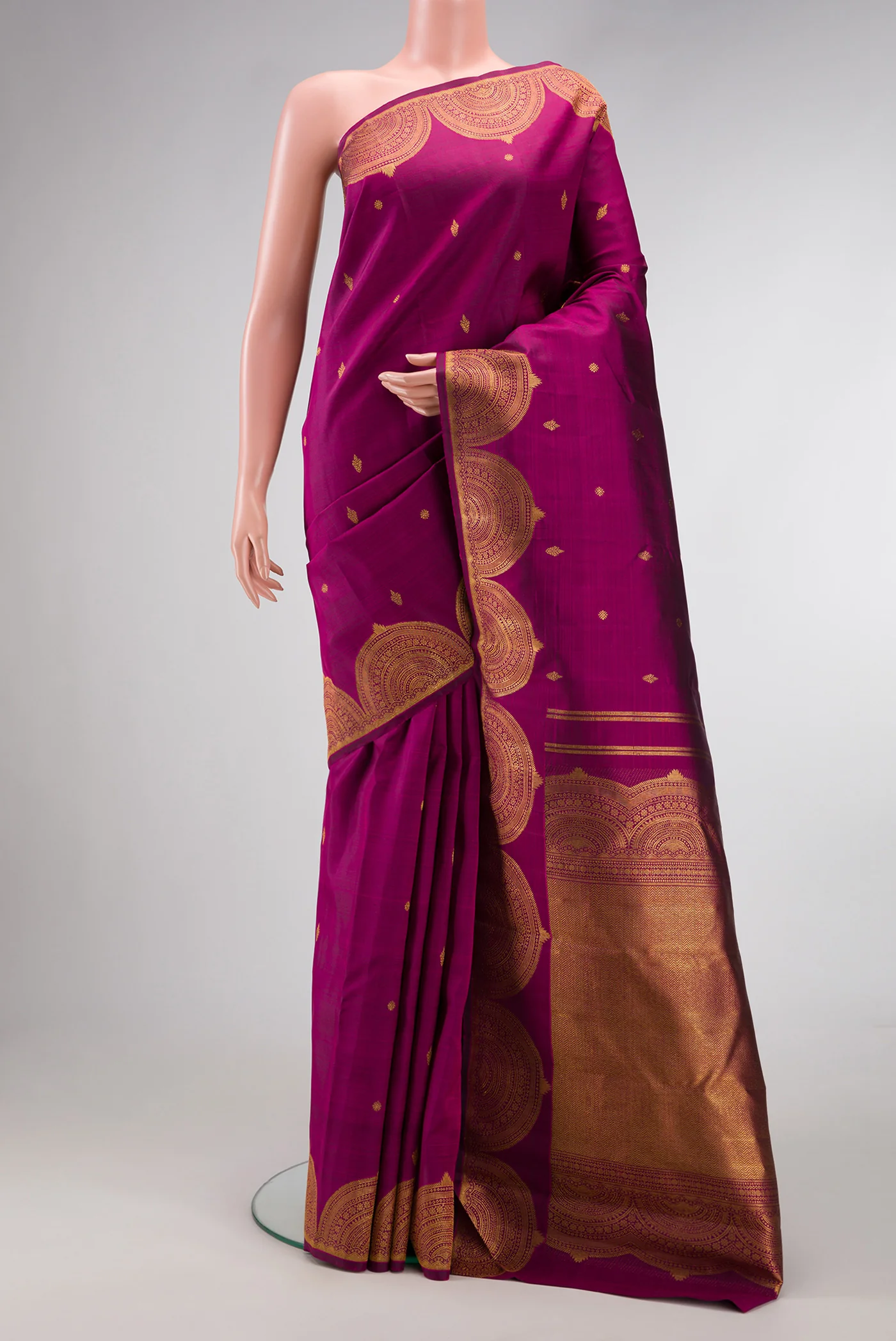 Magenta Kanjivaram Silk Saree