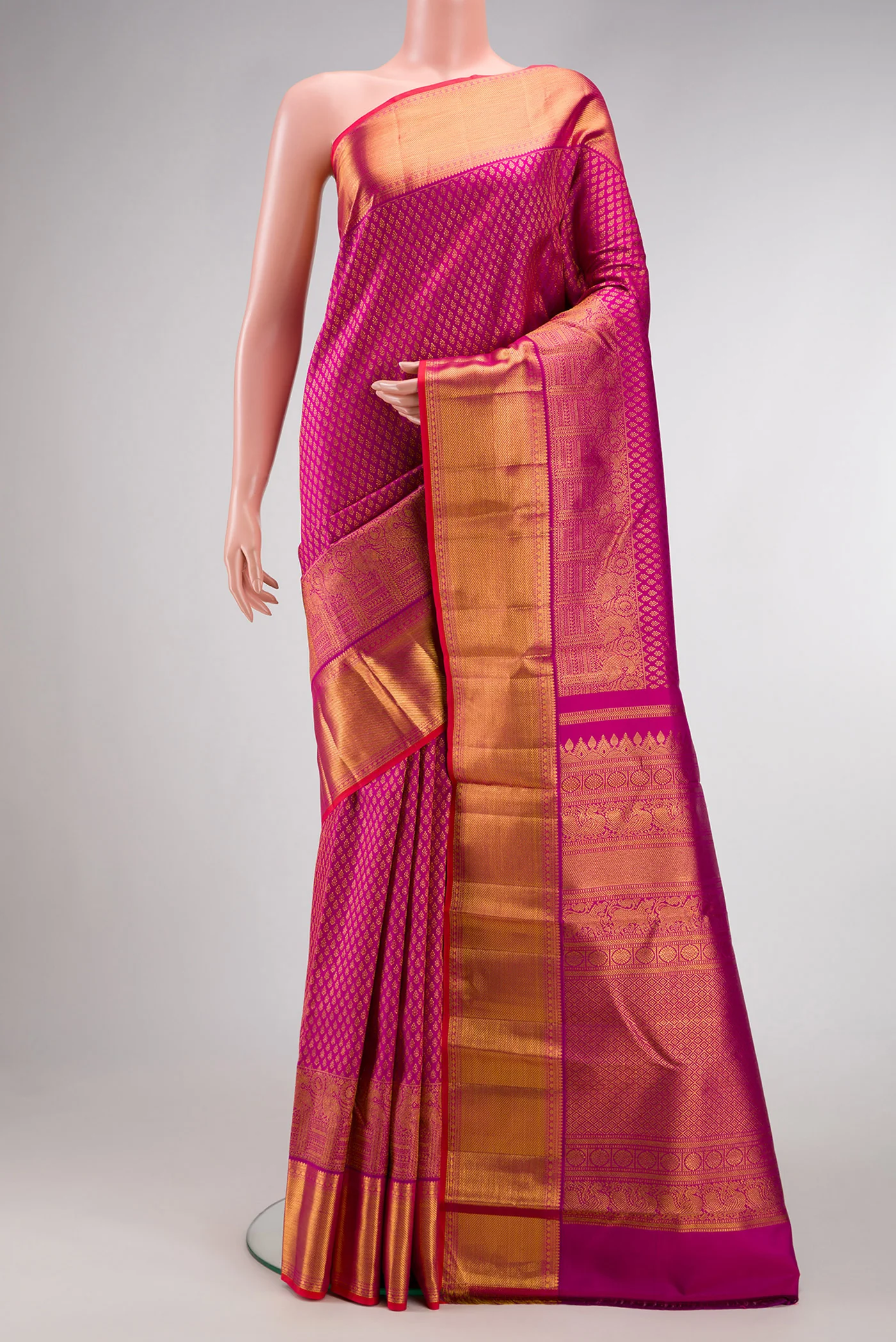 Magenta Kanjivaram Silk Saree