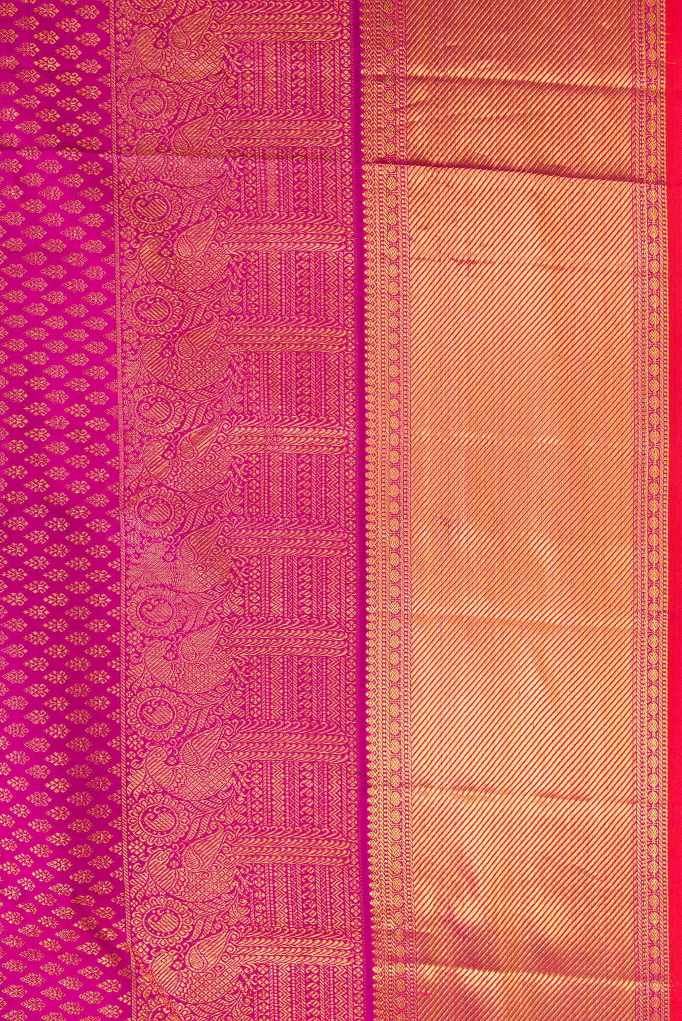 Magenta Kanjivaram Silk Saree - Image 3