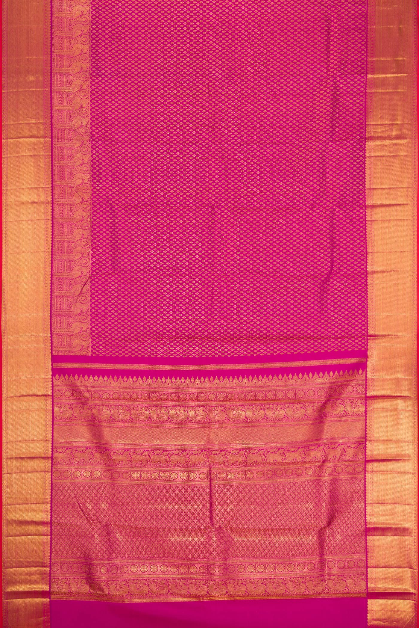 Magenta Kanjivaram Silk Saree - Image 6