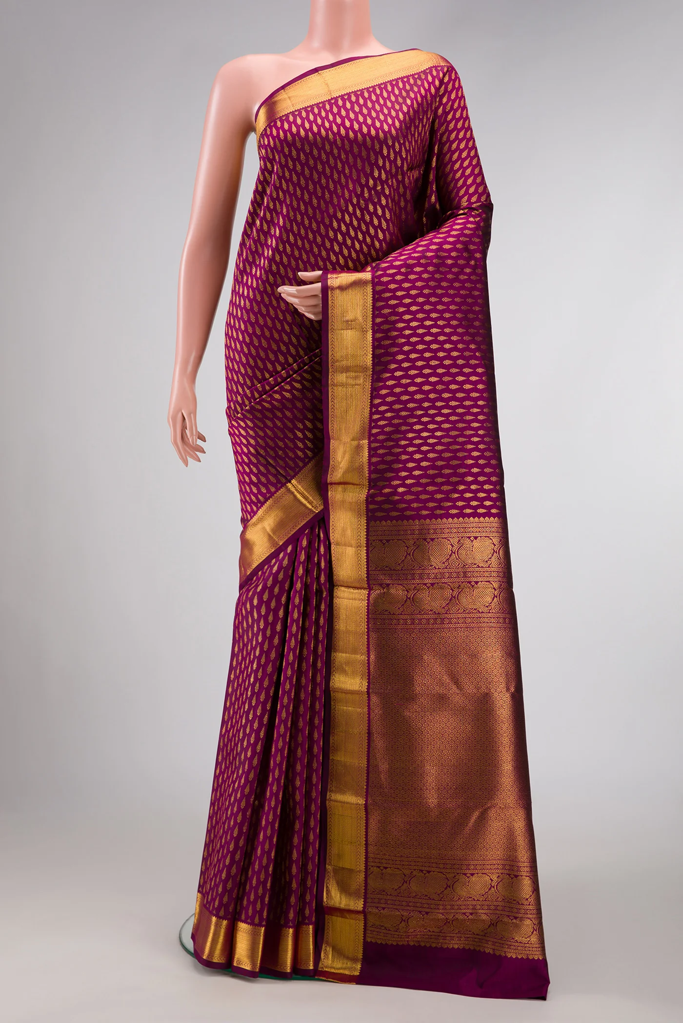 Purple Kanjivaram Silk Saree