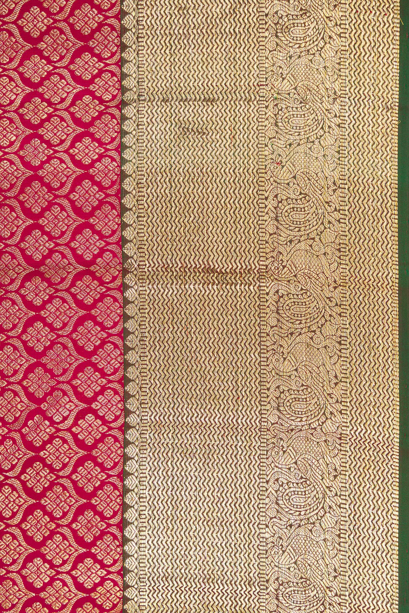 Maroon Dual Tone Kanjivaram Silk Saree - Image 3