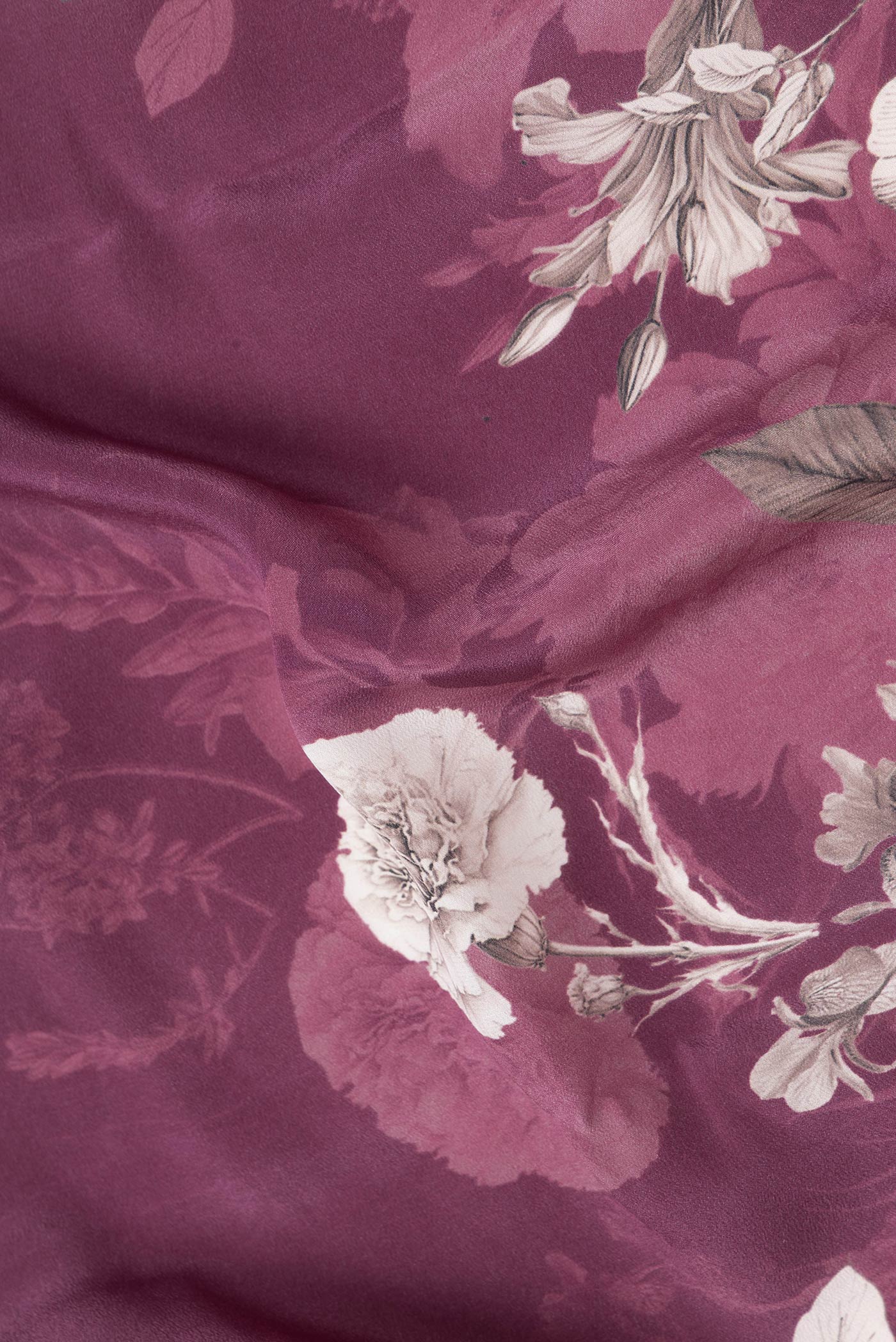 Purple Mysore Crepe Saree - Image 2