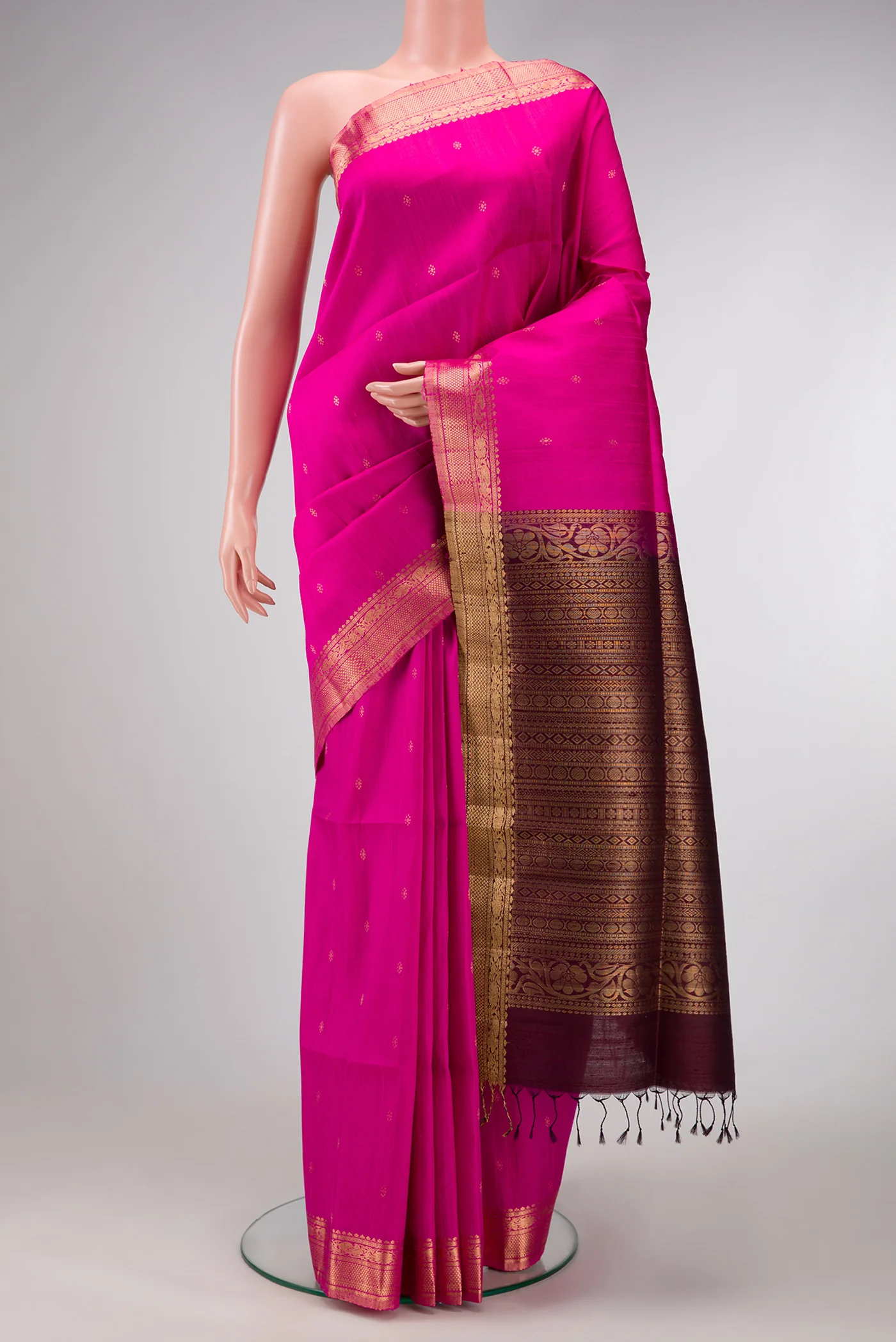 Pink Raw Silk Saree