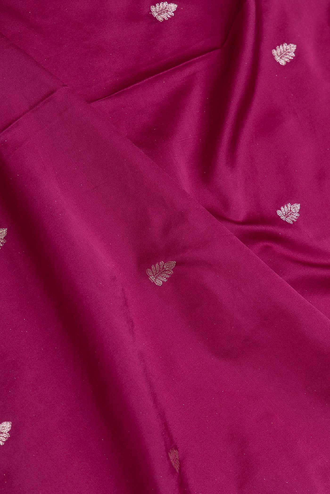 Magenta Dual Tone Satin Crepe Saree - Image 2