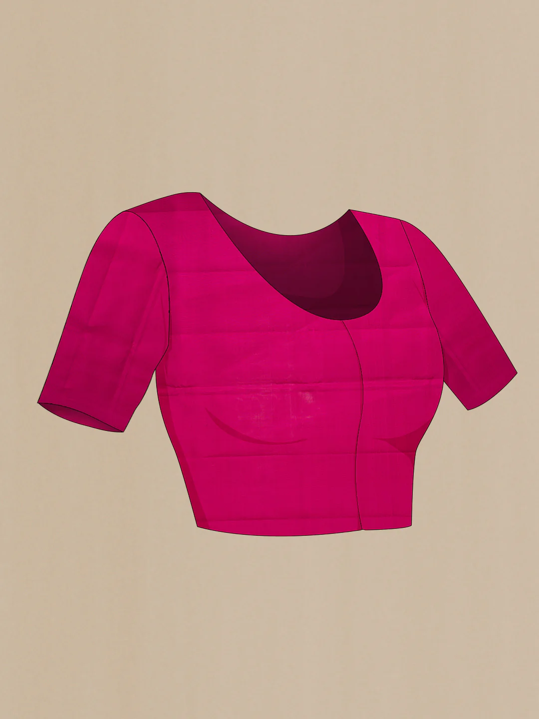 Magenta Soft Silk Saree - Image 3