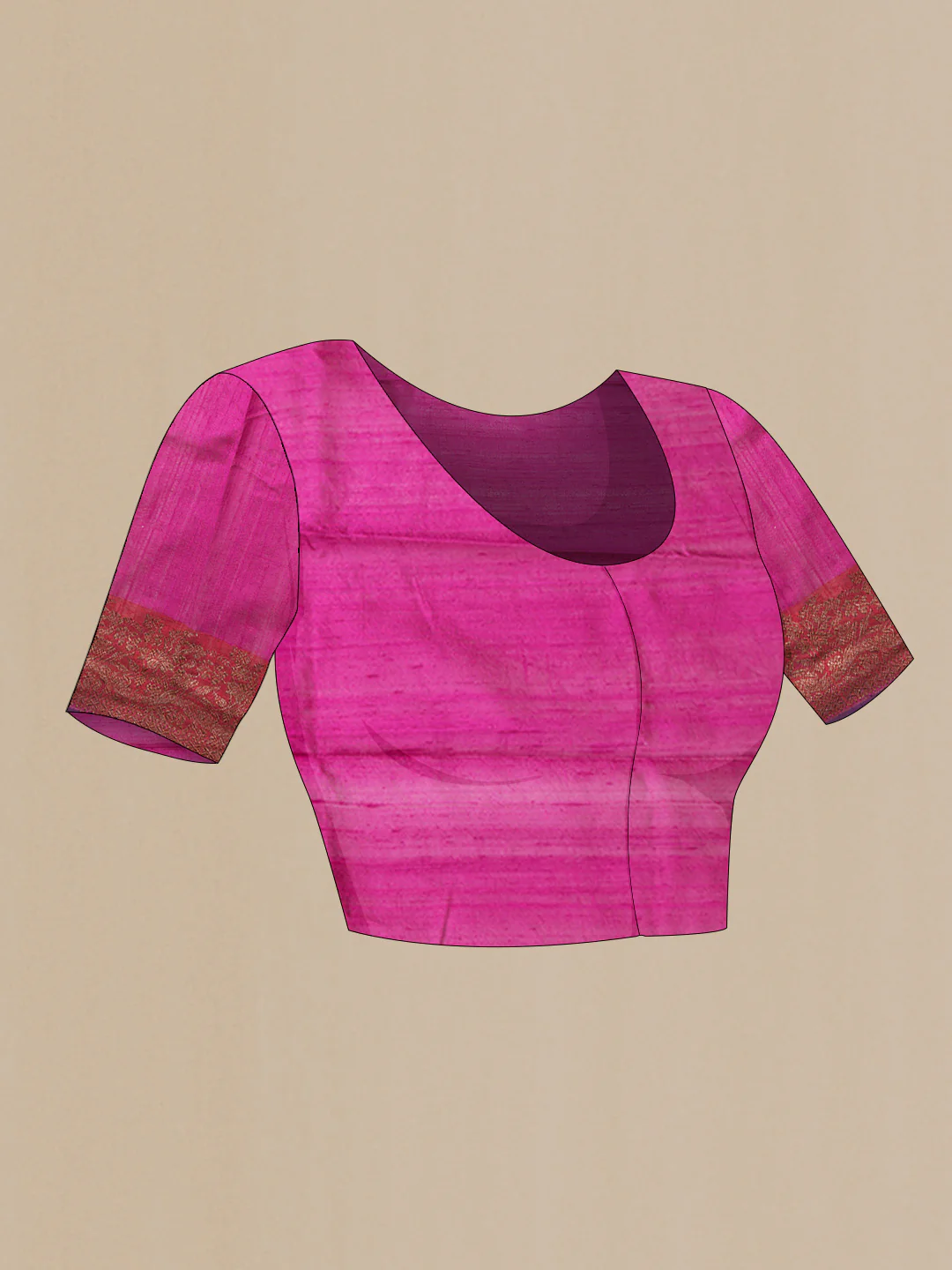 Multi Color Banarasi Tussar Silk Saree - Image 4