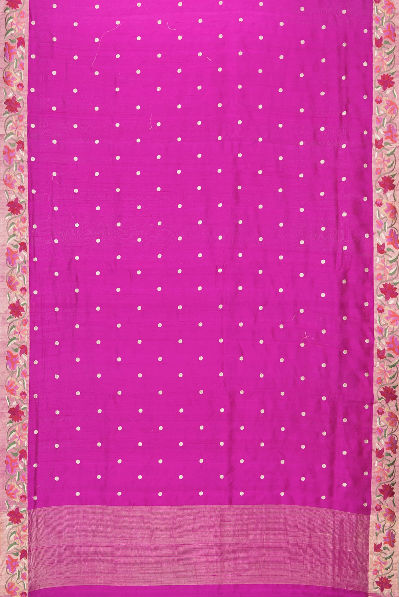 Magenta Tussar Silk Saree - Image 6