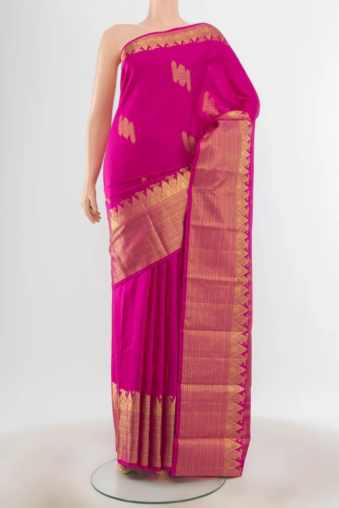 Rani Pink Kanchipuram Silk Saree