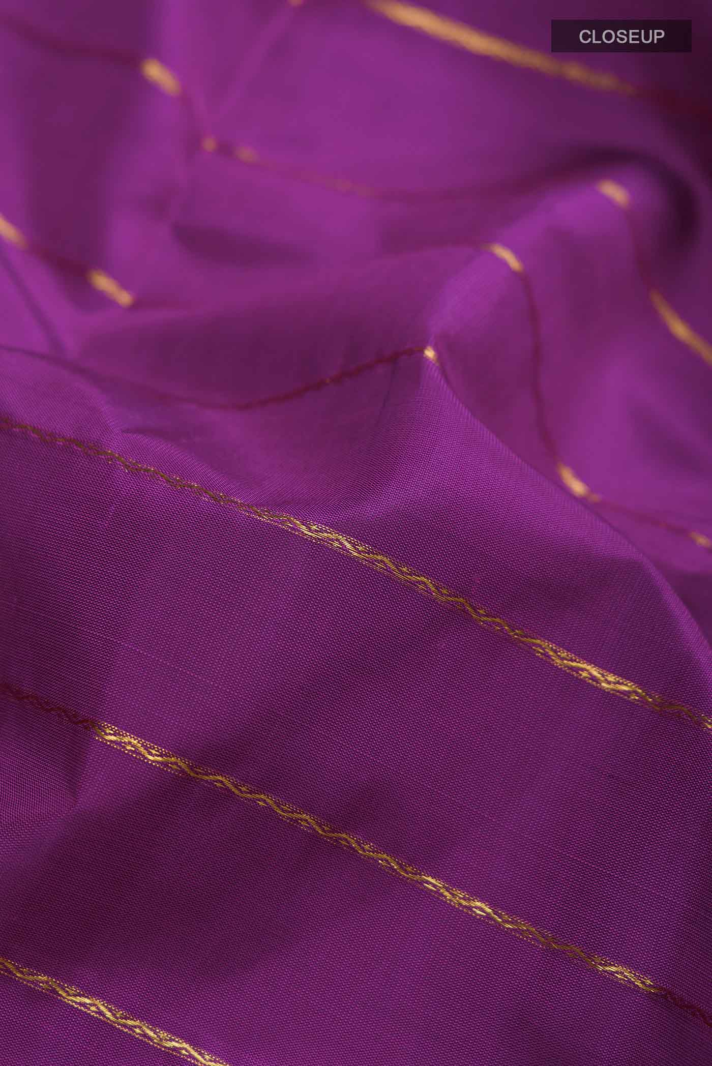 Purple Kanchipuram Silk Saree - Image 2