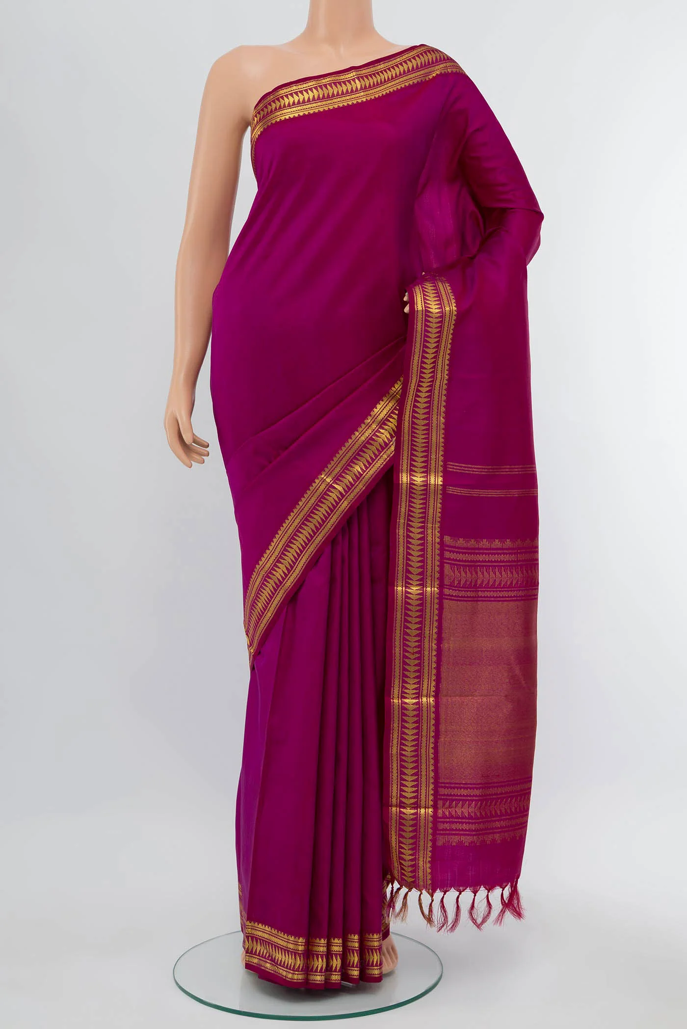 Magenta Kanchipuram Silk Saree