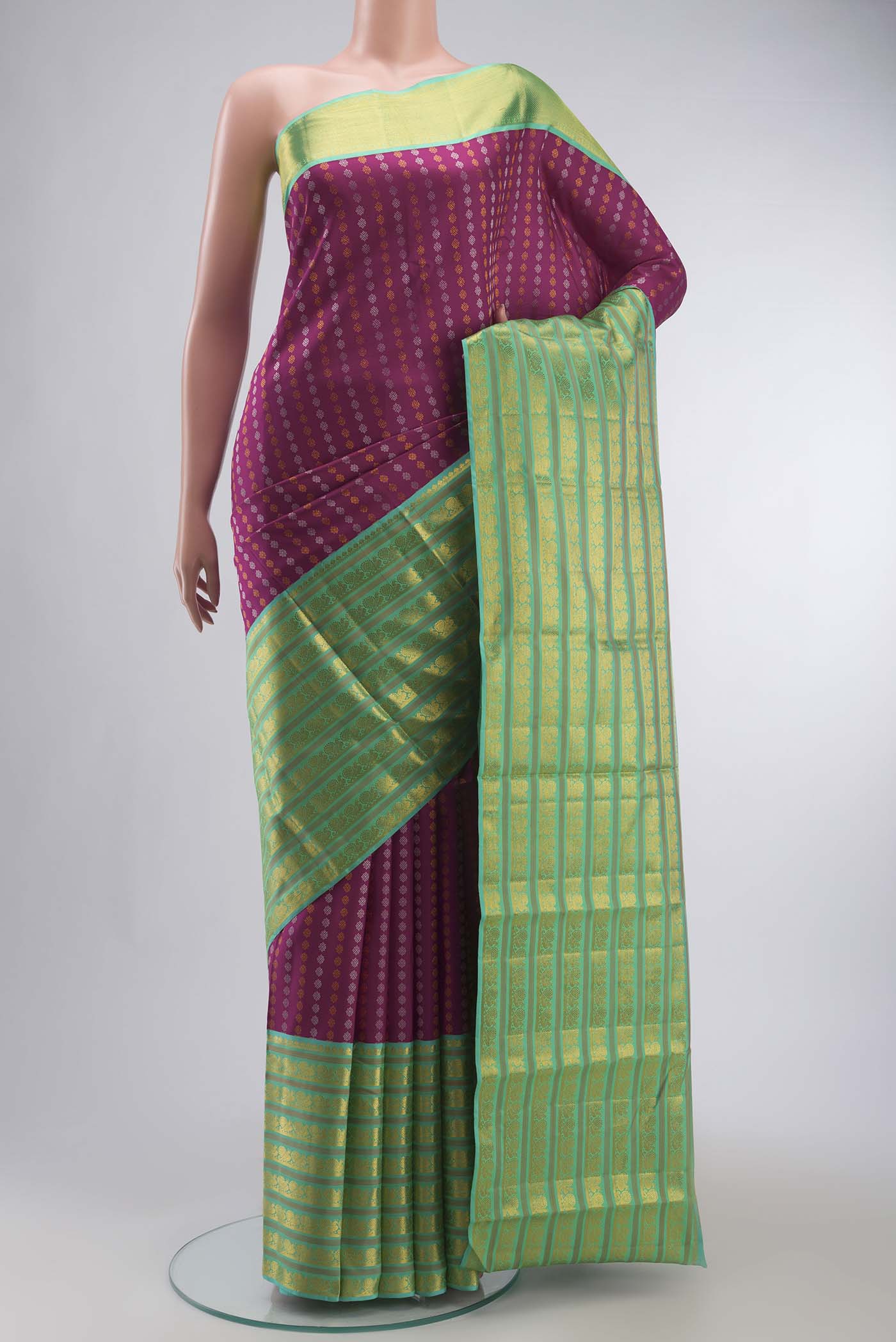 Magenta Kanjivaram Silk Saree
