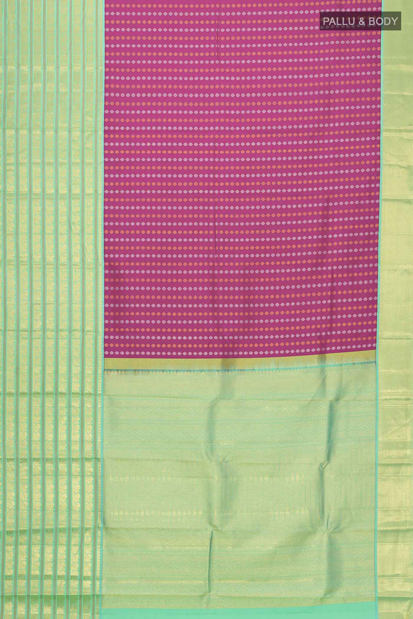 Magenta Kanjivaram Silk Saree - Image 6