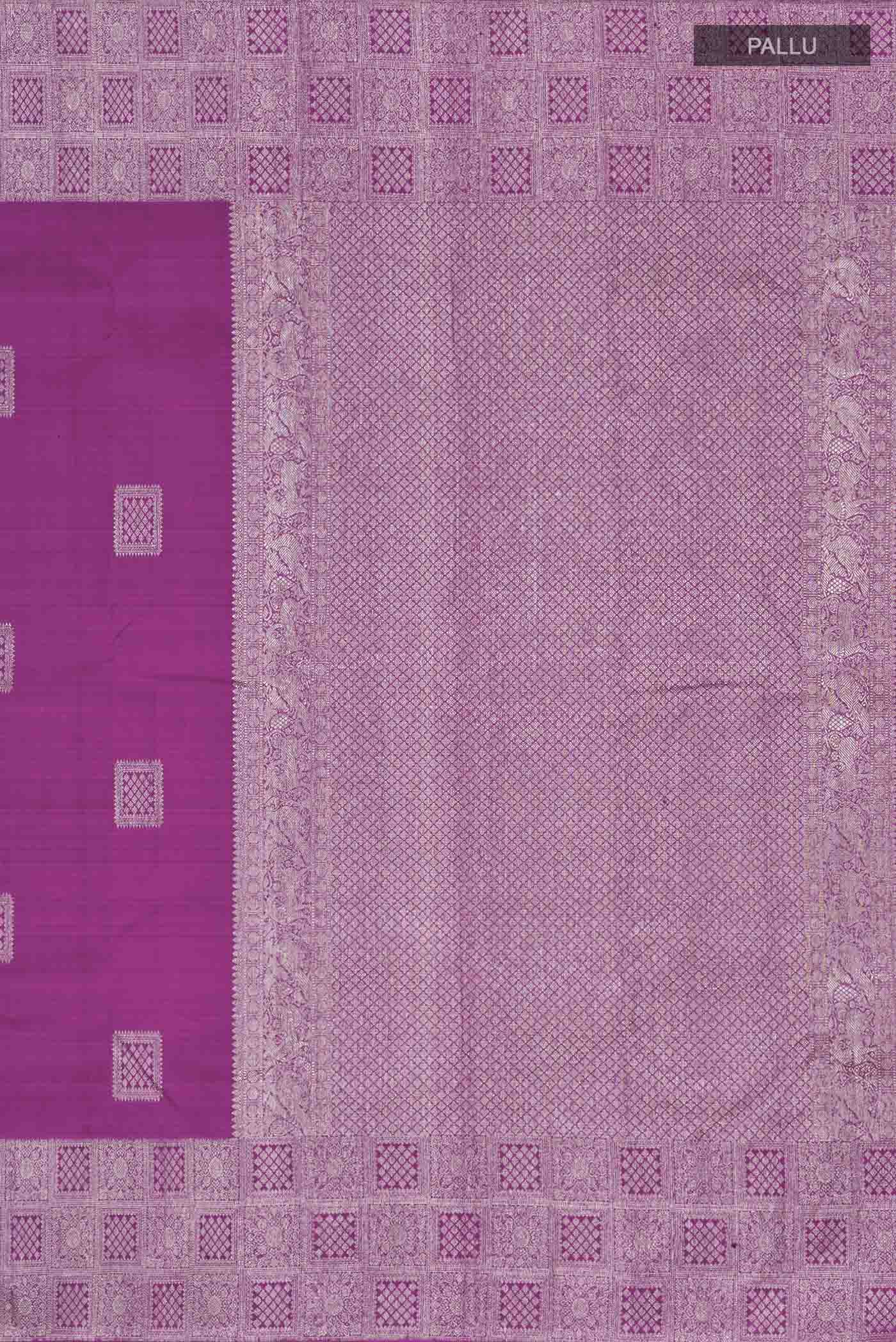 Magenta Kanjivaram Silk Saree - Image 7