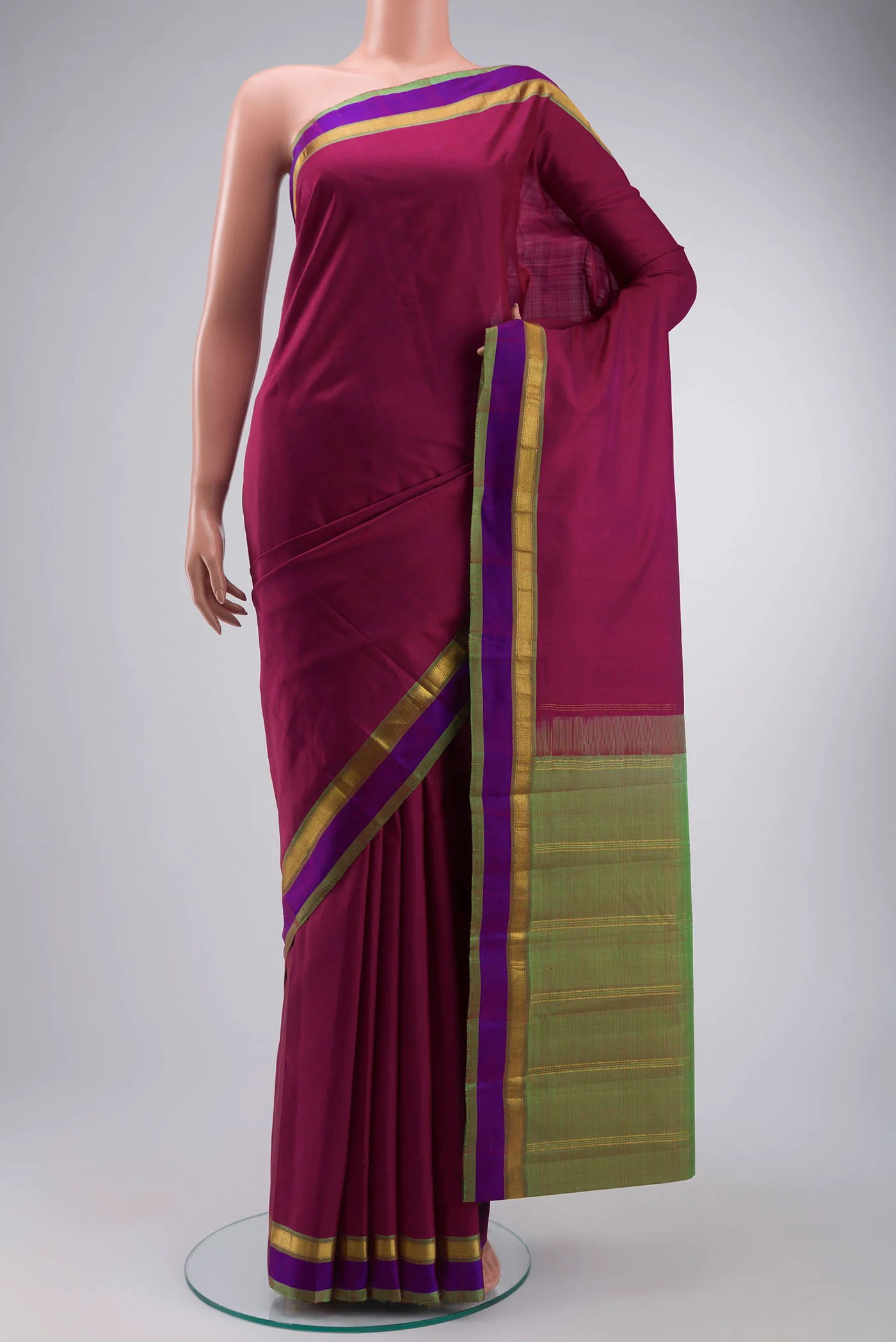 Magenta Kanjivaram Silk Saree