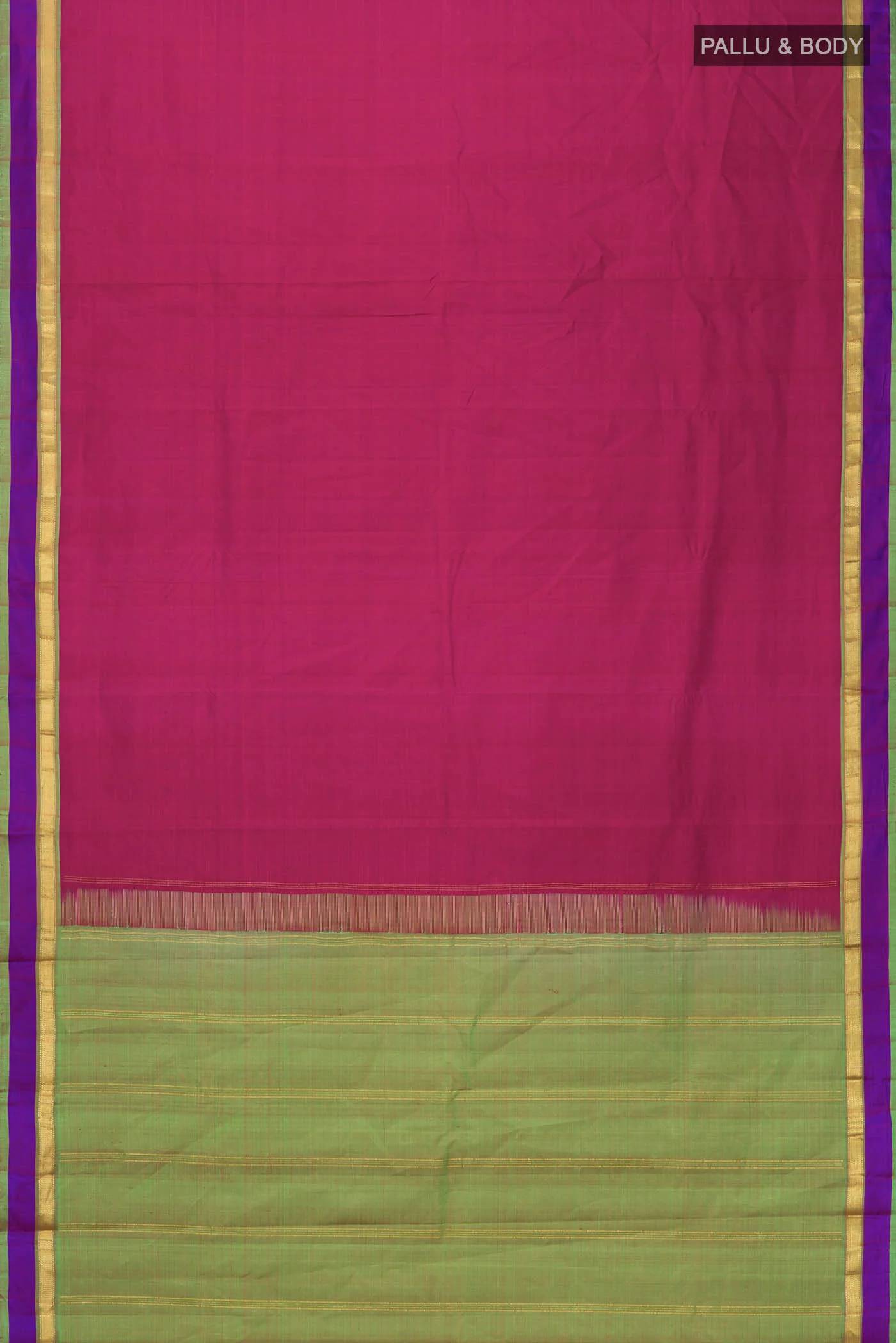 Magenta Kanjivaram Silk Saree - Image 6