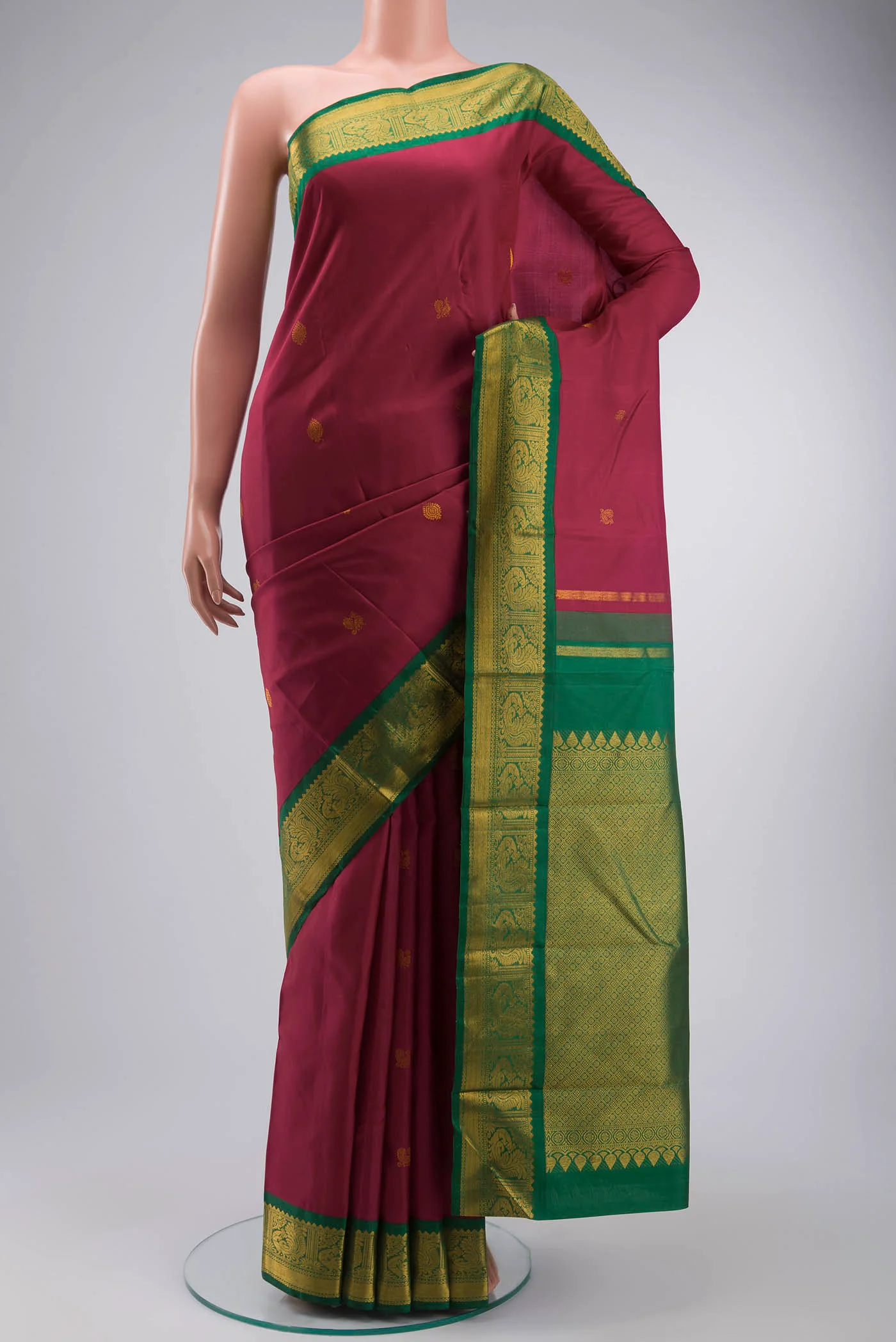 Magenta Kanjivaram Silk Saree