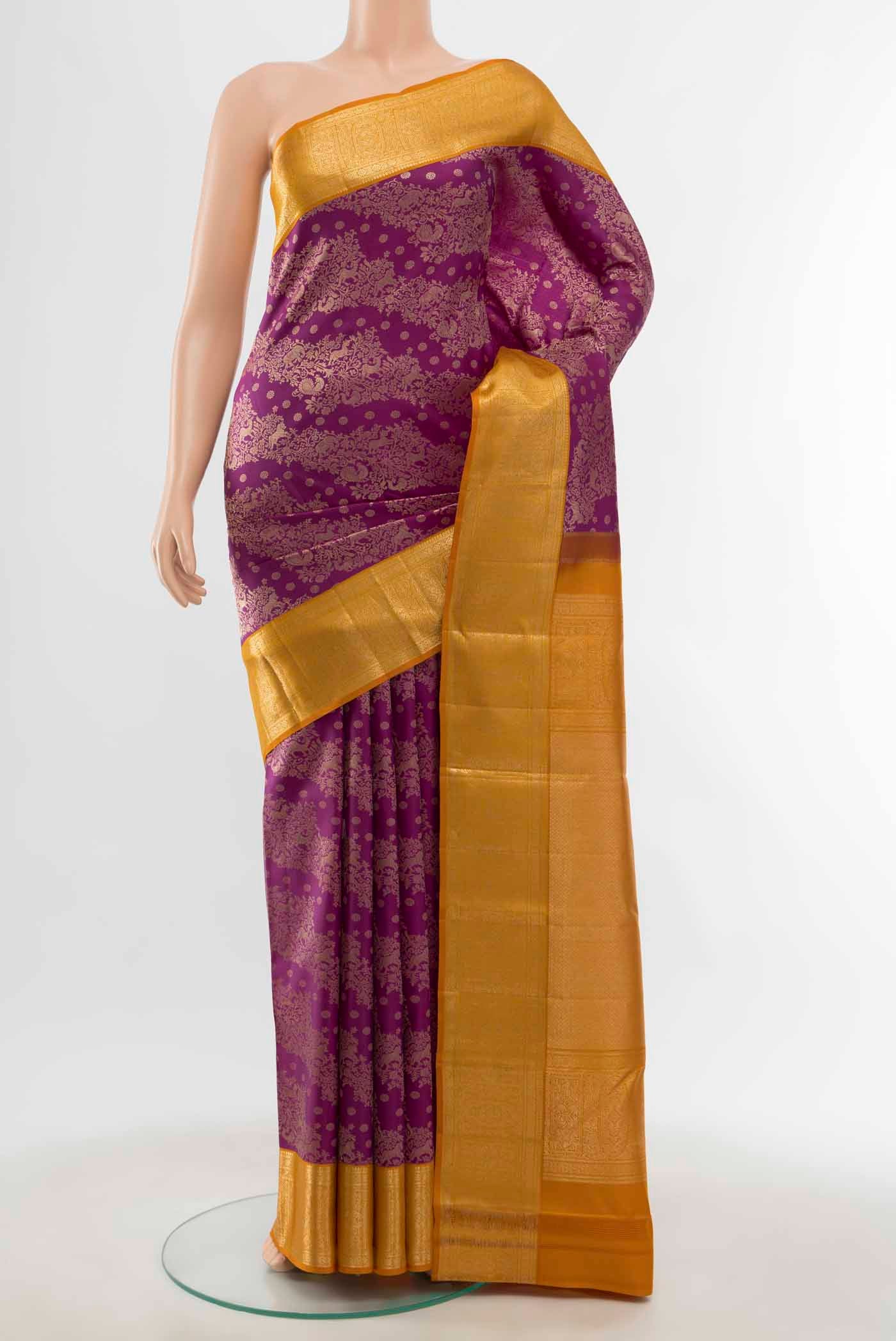 Magenta Kanjivaram Silk Saree