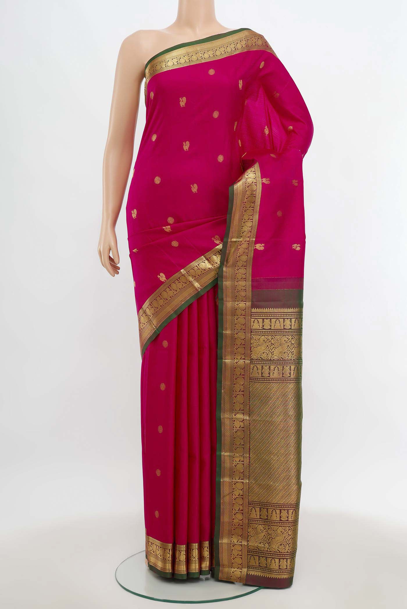 Pink Kanchipuram Silk Saree