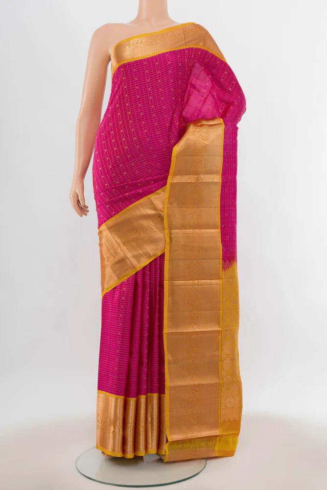Pink Kanchipuram Silk Saree