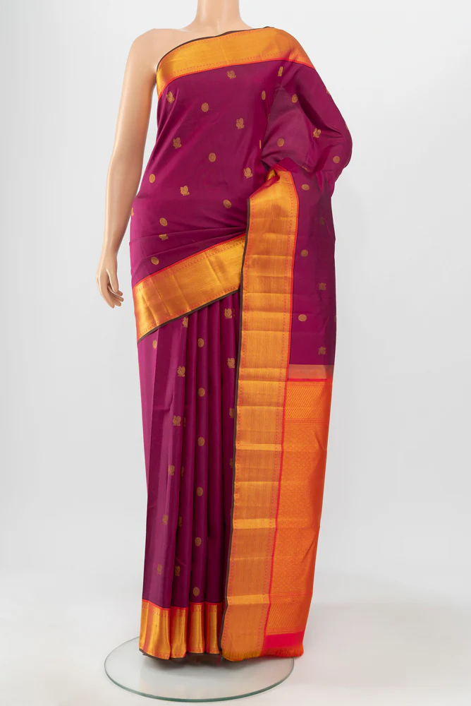 Magenta Kanchipuram Silk Saree