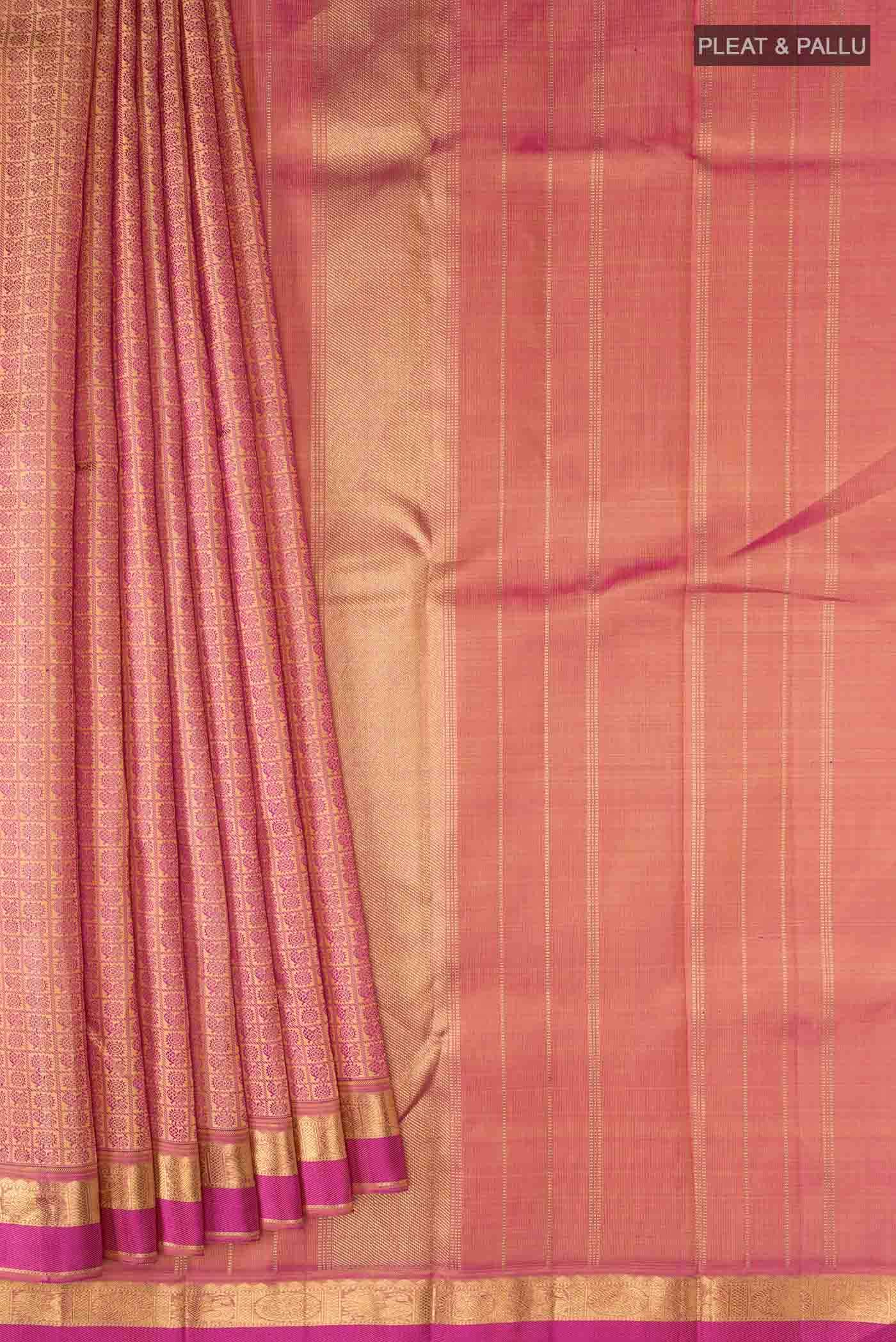 Magenta Kanchipuram Silk Saree - Image 2