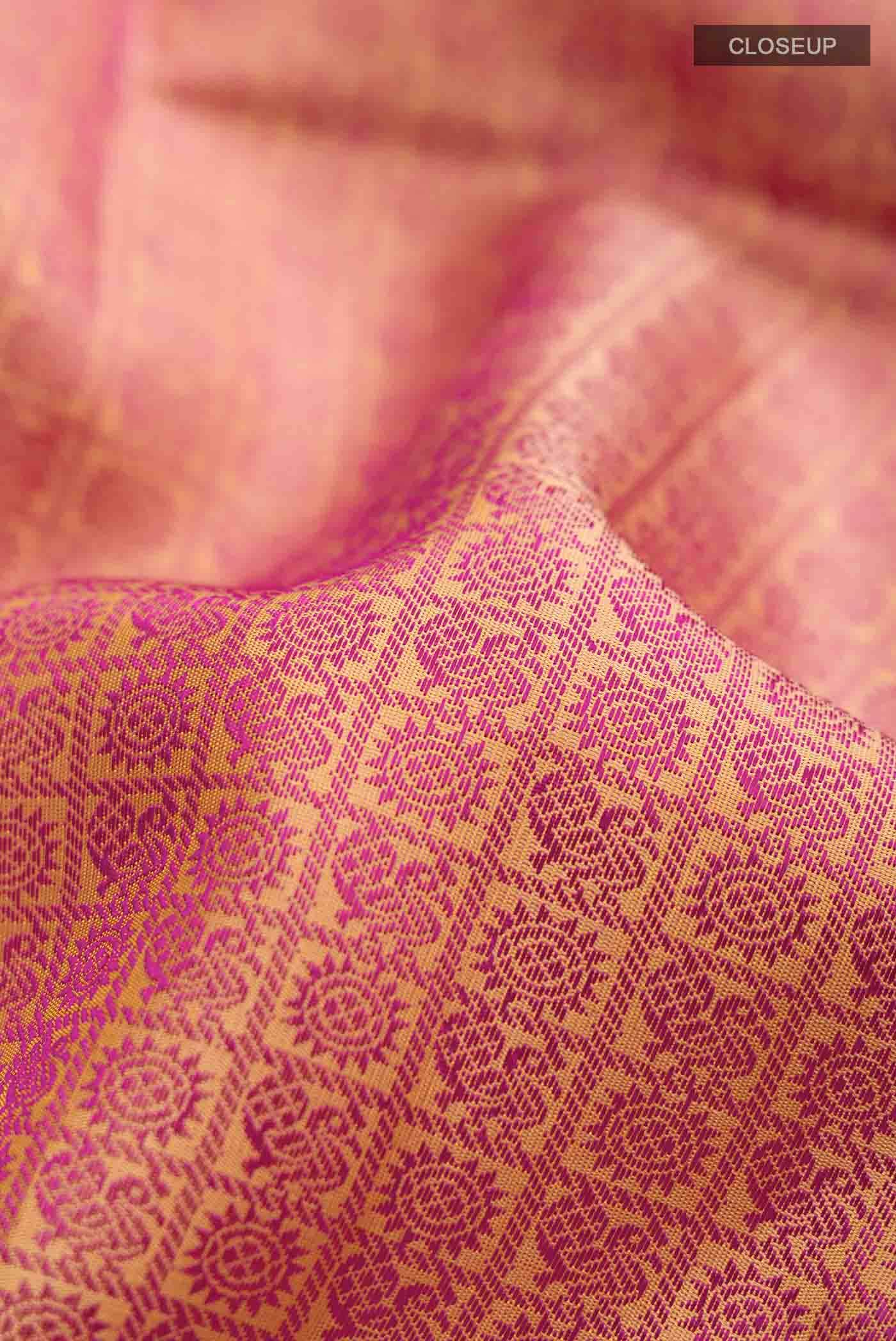 Magenta Kanchipuram Silk Saree - Image 3