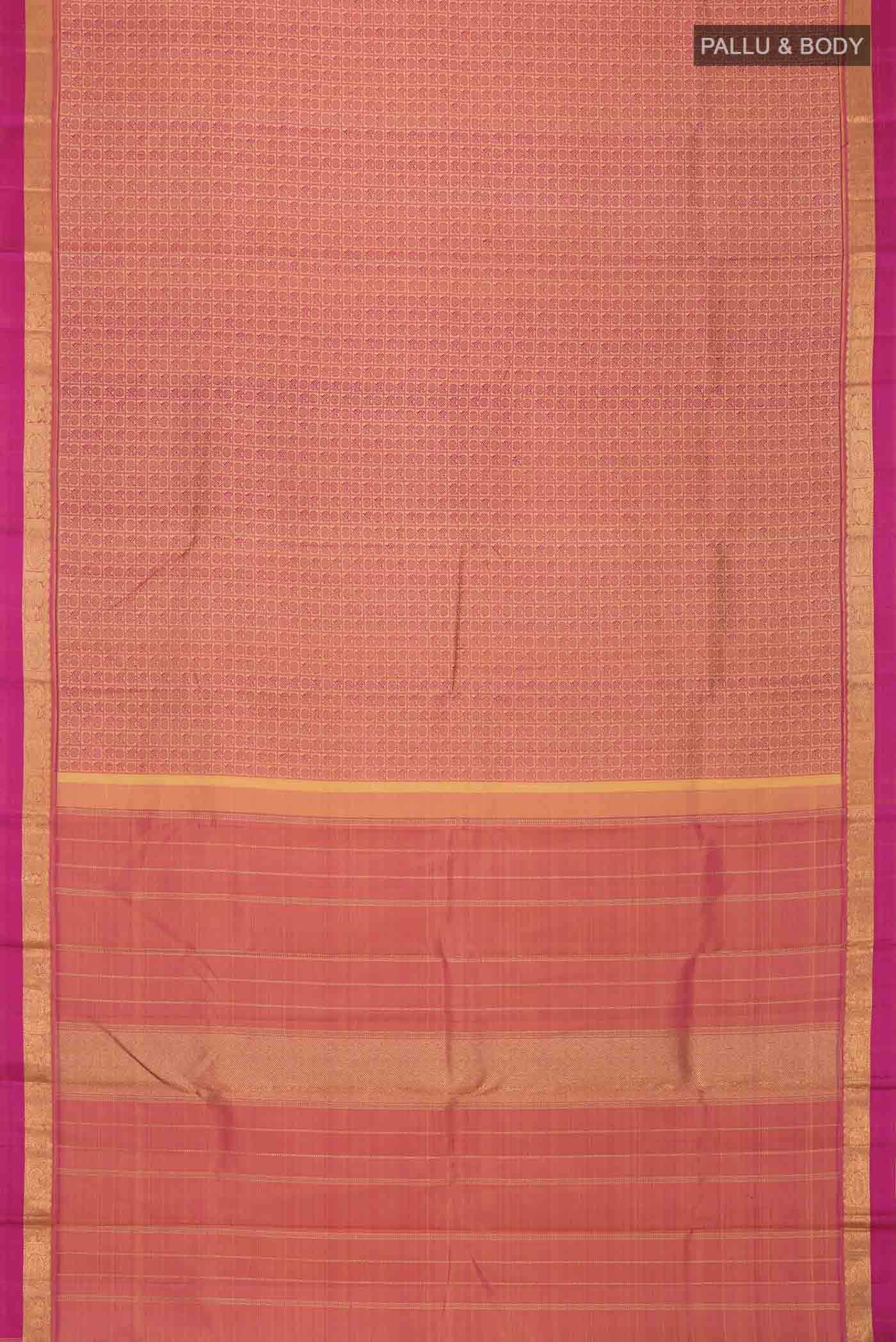 Magenta Kanchipuram Silk Saree - Image 4