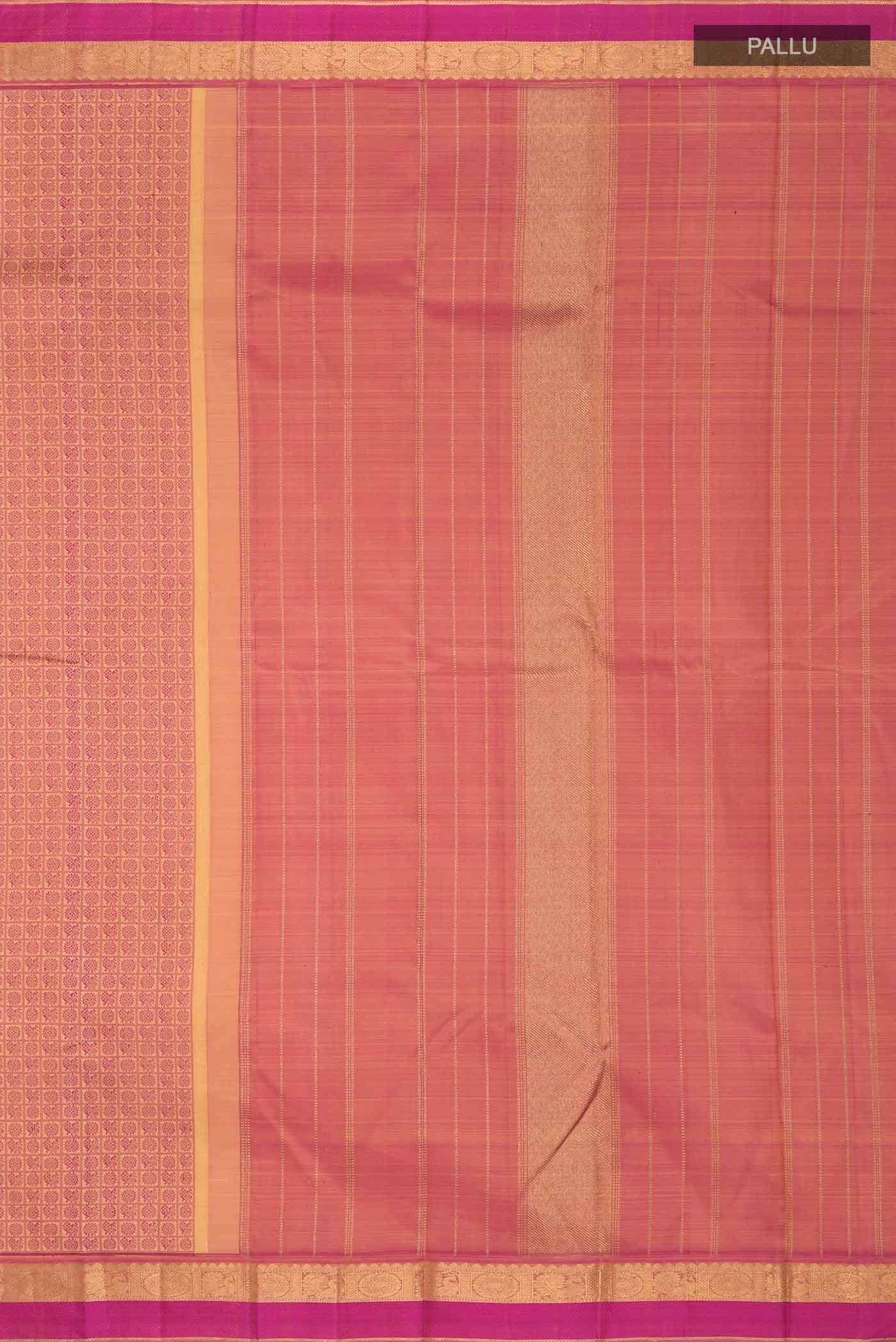Magenta Kanchipuram Silk Saree - Image 5